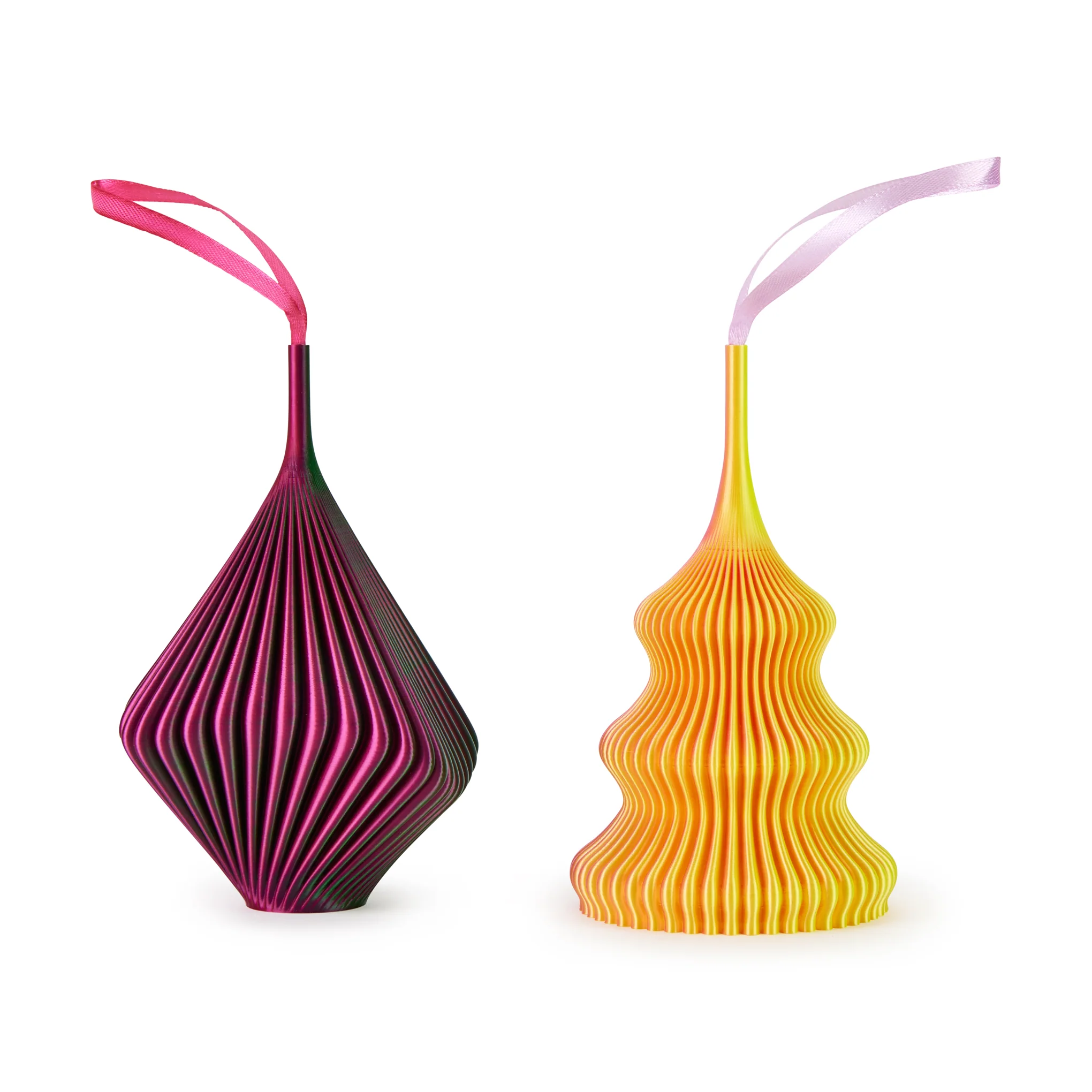 3D-Printed Holiday Ornaments - Set of 2 - Watermelon/Grapefruit - Image 3