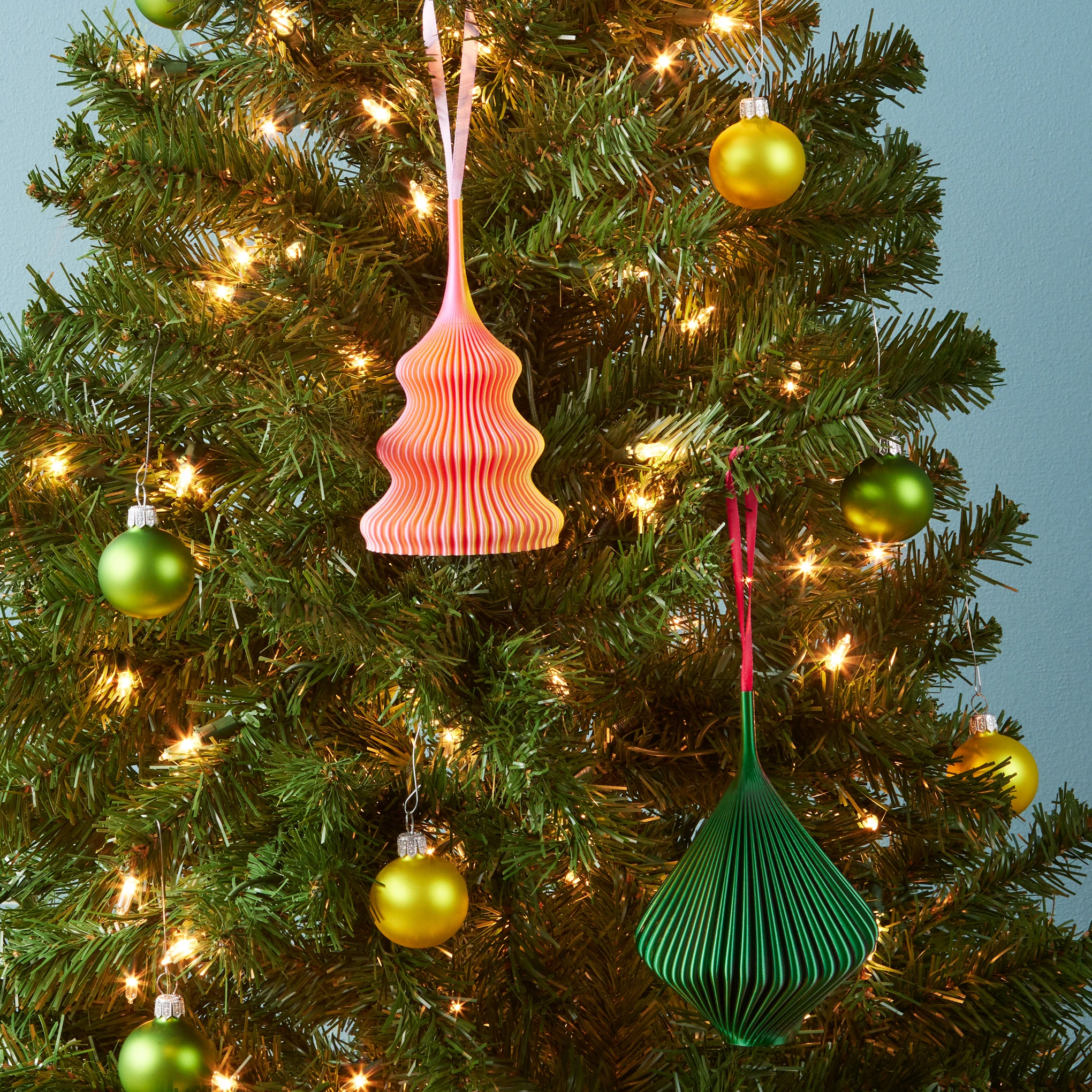 3D-Printed Holiday Ornaments - Set of 2 - Watermelon/Grapefruit - Image 4