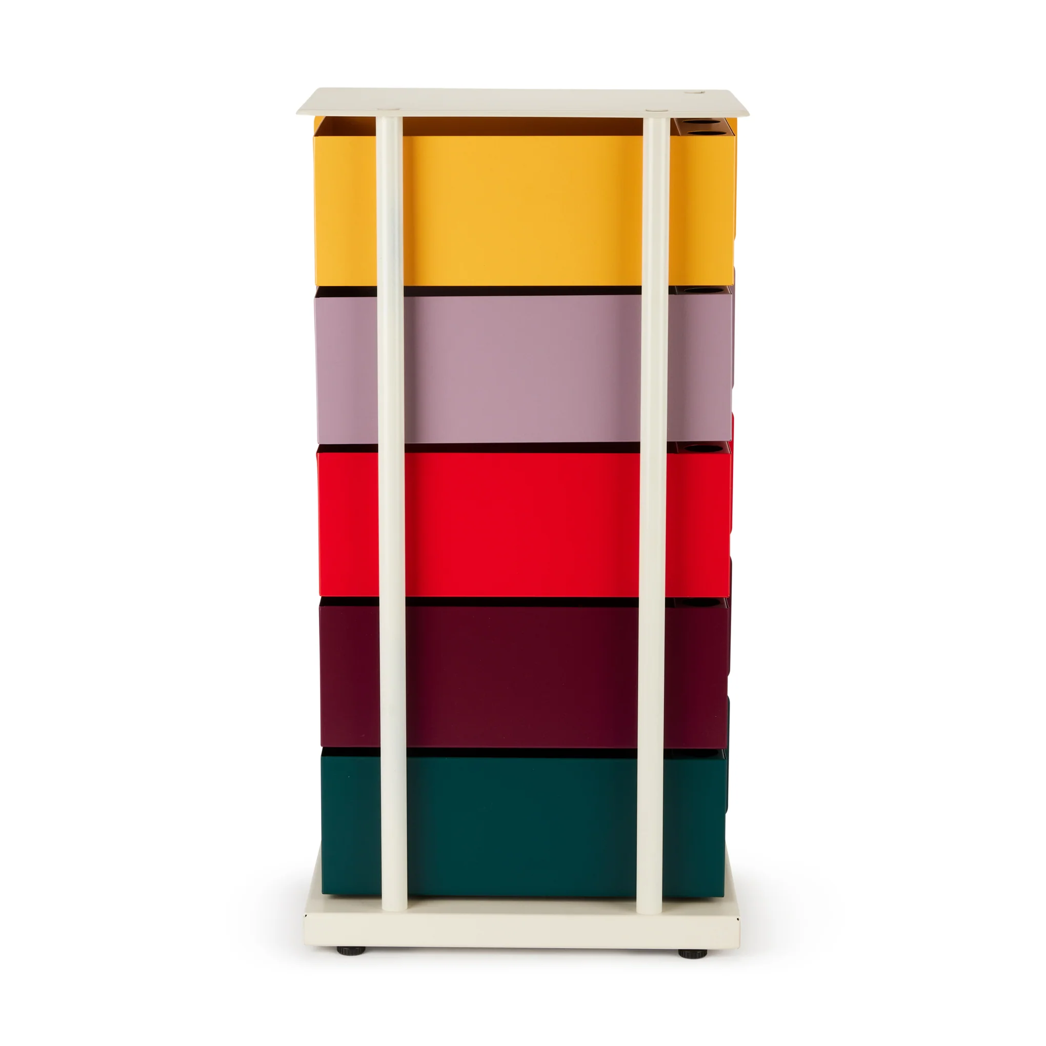 5-Drawer Pivot Cabinet - Yellow/ Red/ Green - Image 5
