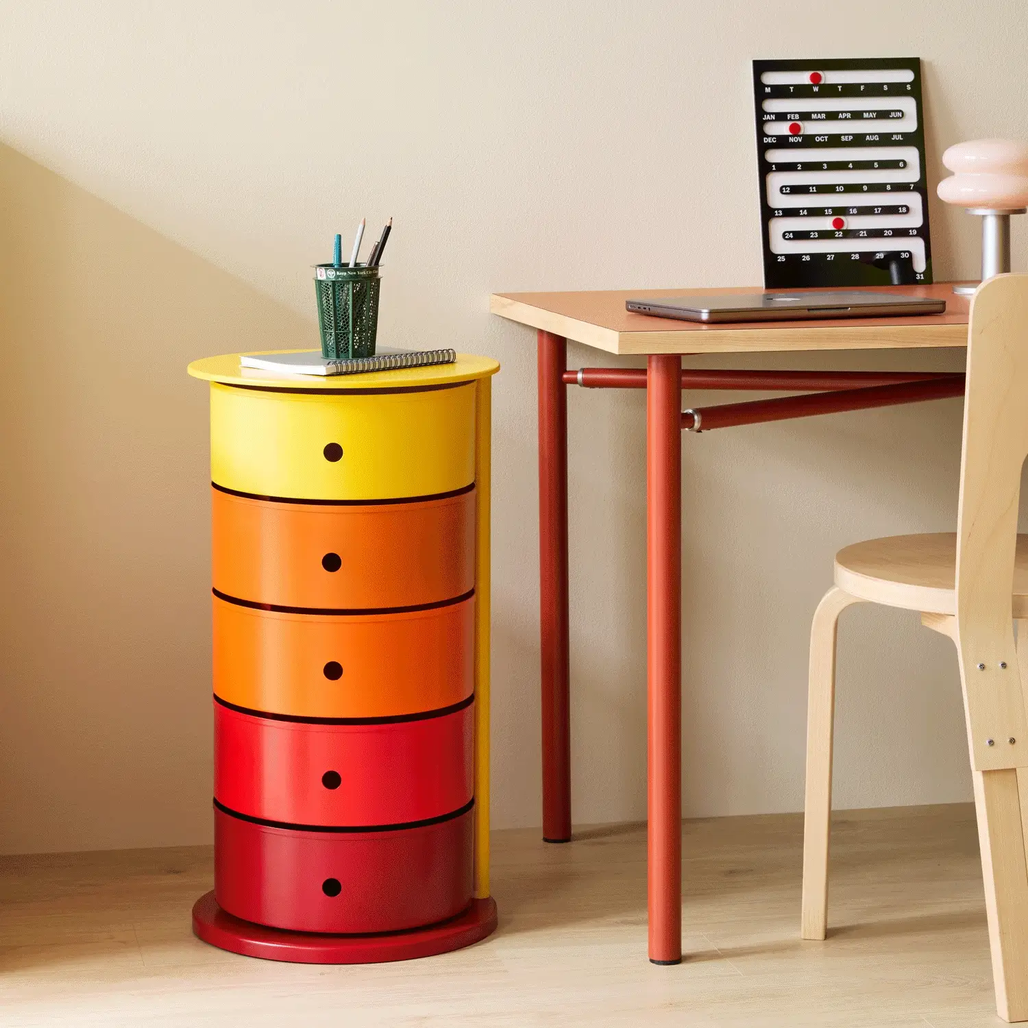 5-Drawer Round Pivot Cabinet - Image 2