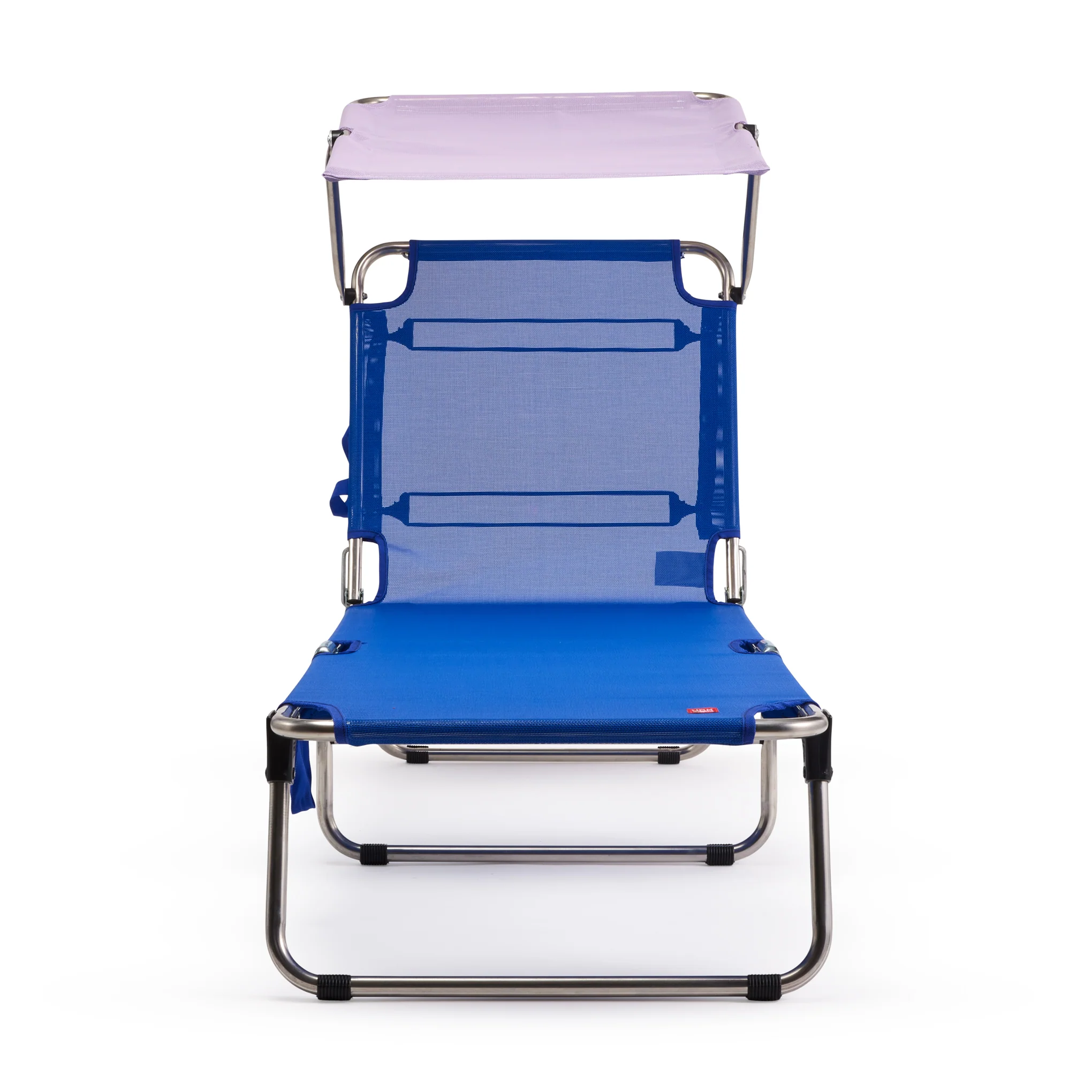 Amigo Outdoor Lounge Chair with Sun Shield - Navy/ Lilac - Image 4