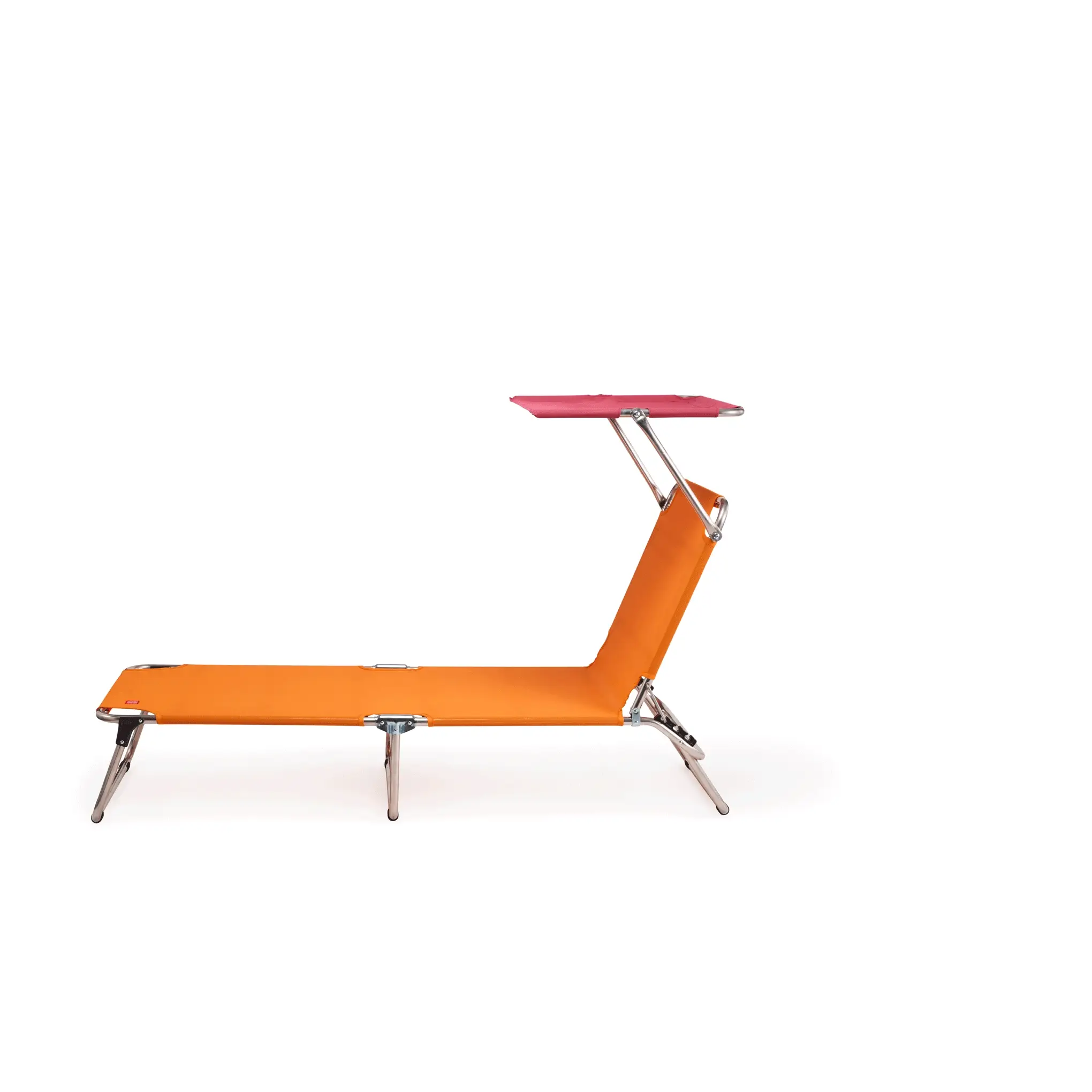 Amigo Outdoor Lounge Chair with Sun Shield - Orange/ Fuschia - Image 3