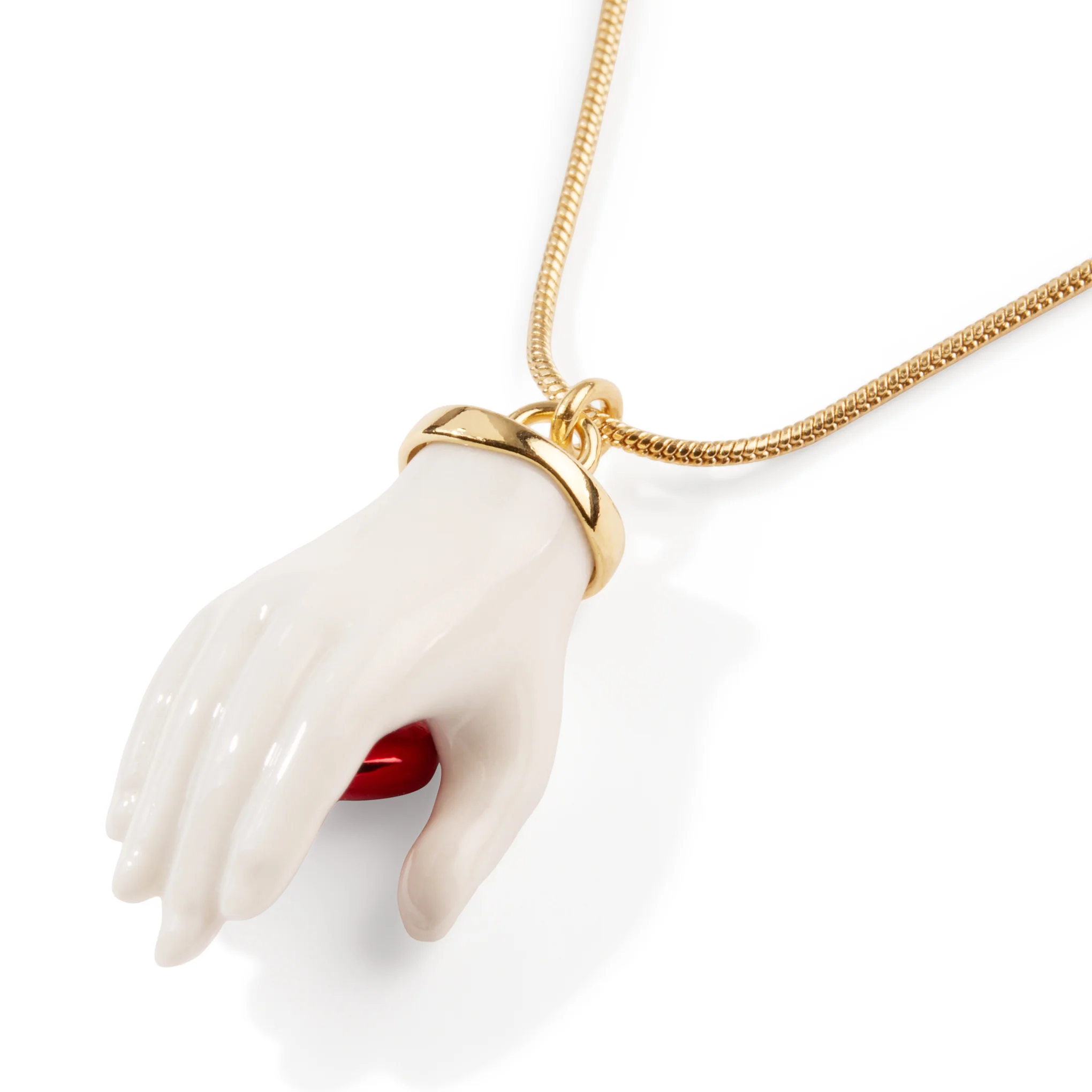 Andrés Gallardo Little Hand & Heart Gold-Plated Necklace - Image 4