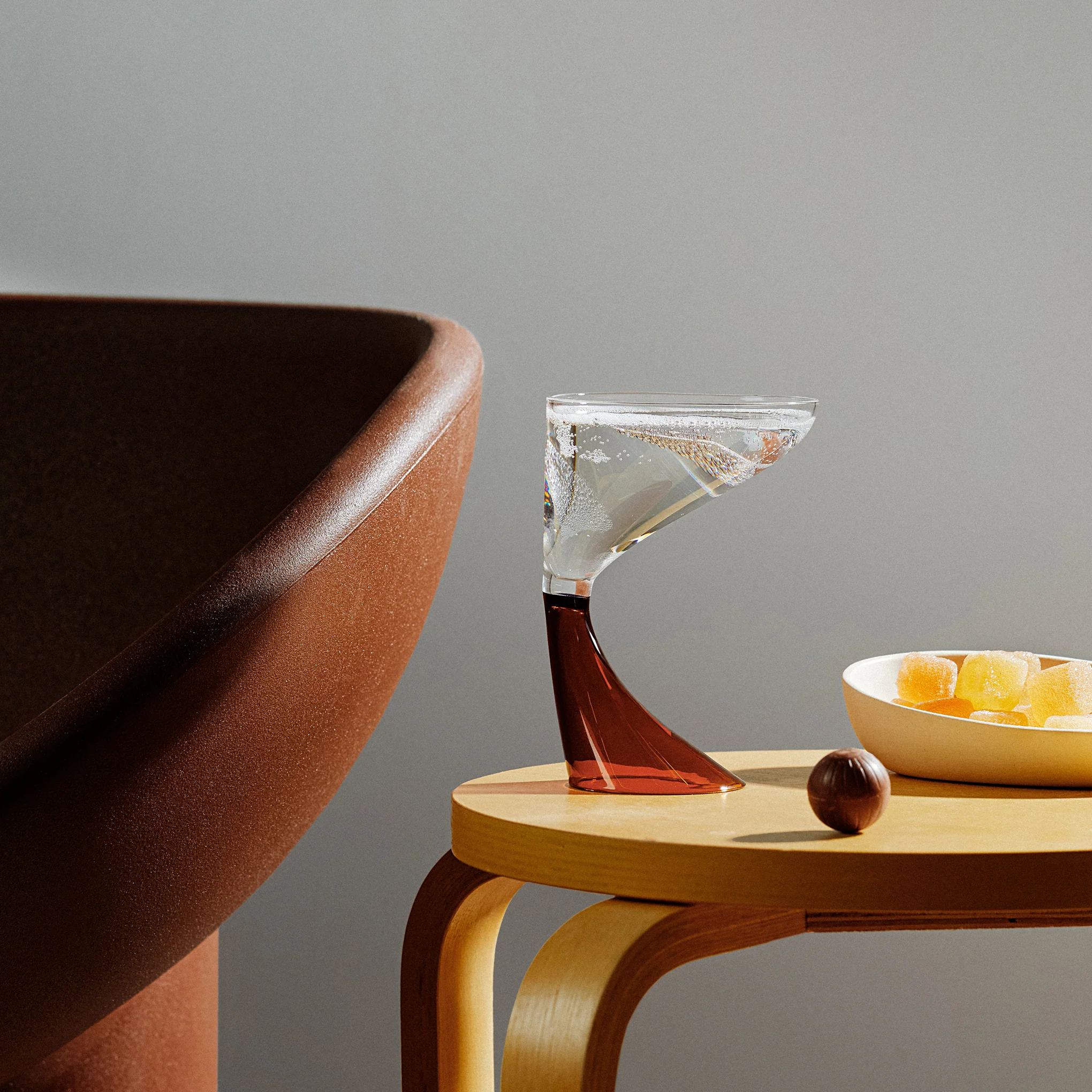 Arch Cocktail Glasses - Set of 2 - Amber - Image 4