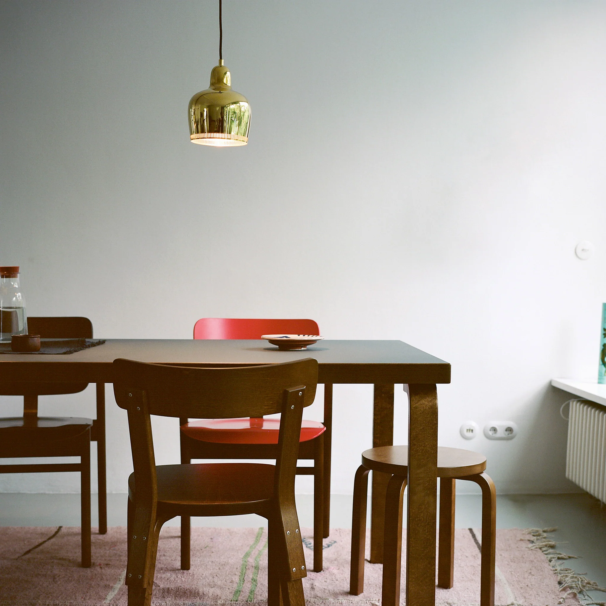 Artek Aalto Golden Bell A330S Pendant Light - Chrome - Image 11