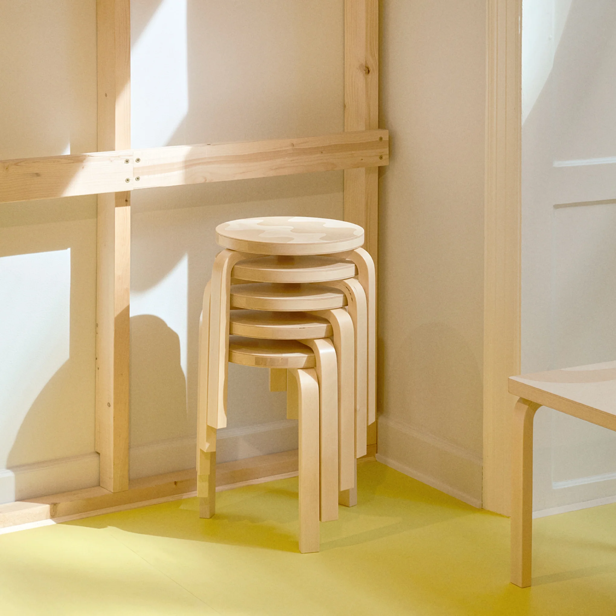 Artek Aalto Marimekko Stacking Stool 60 - Seireeni - Image 4