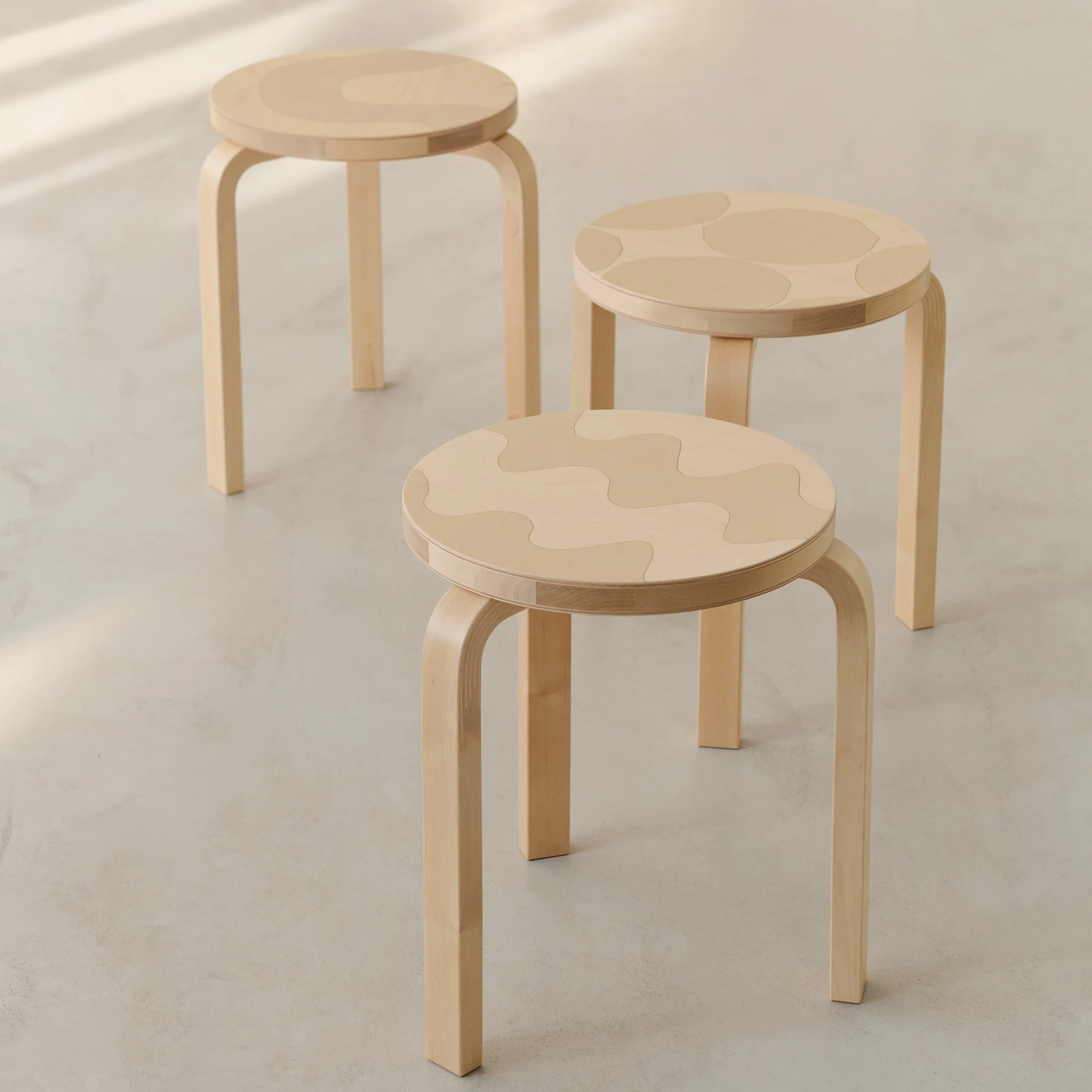Artek Aalto Marimekko Stacking Stool 60 - Seireeni - Image 7