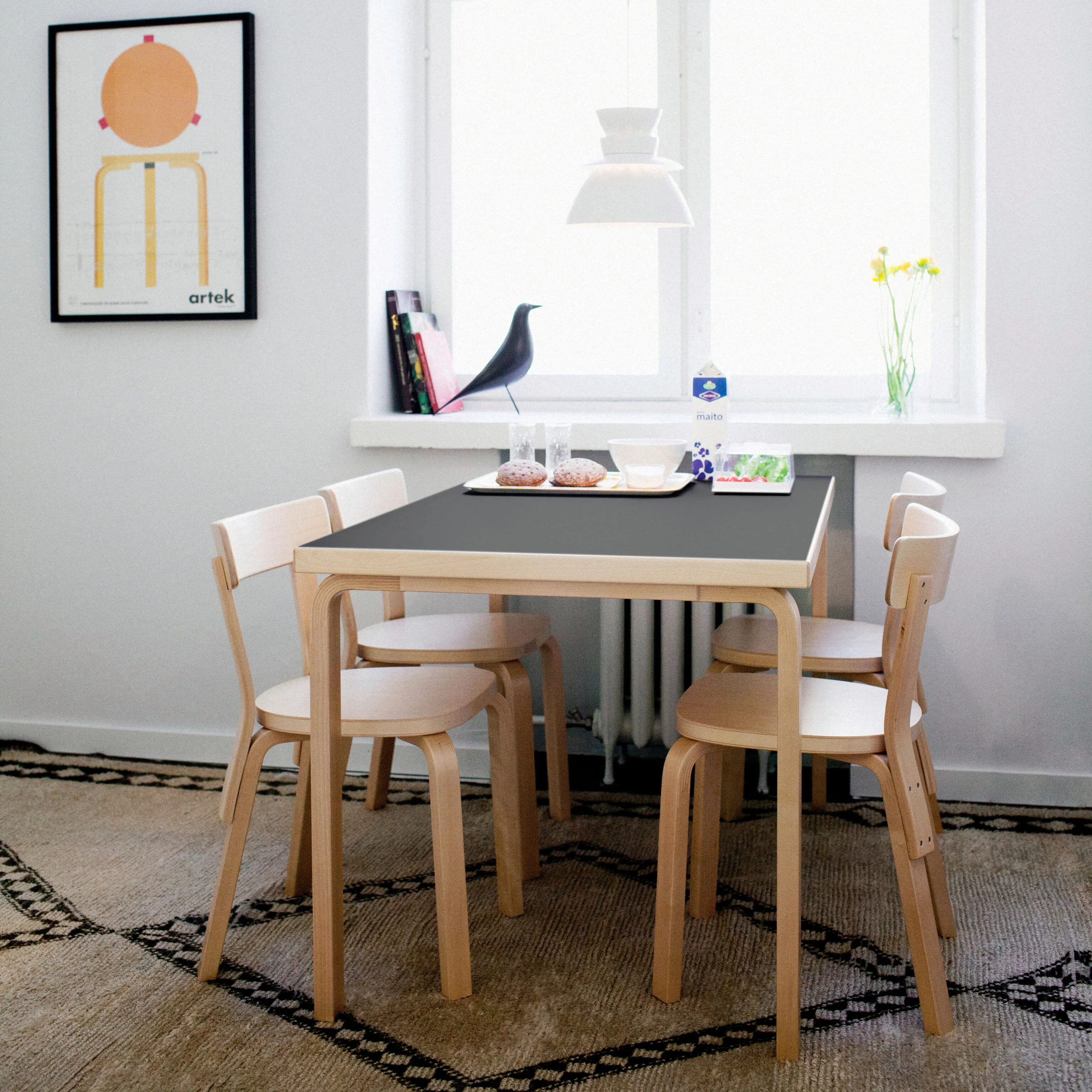Artek Aalto Rectangular Dining Table 81B - Black - Image 4