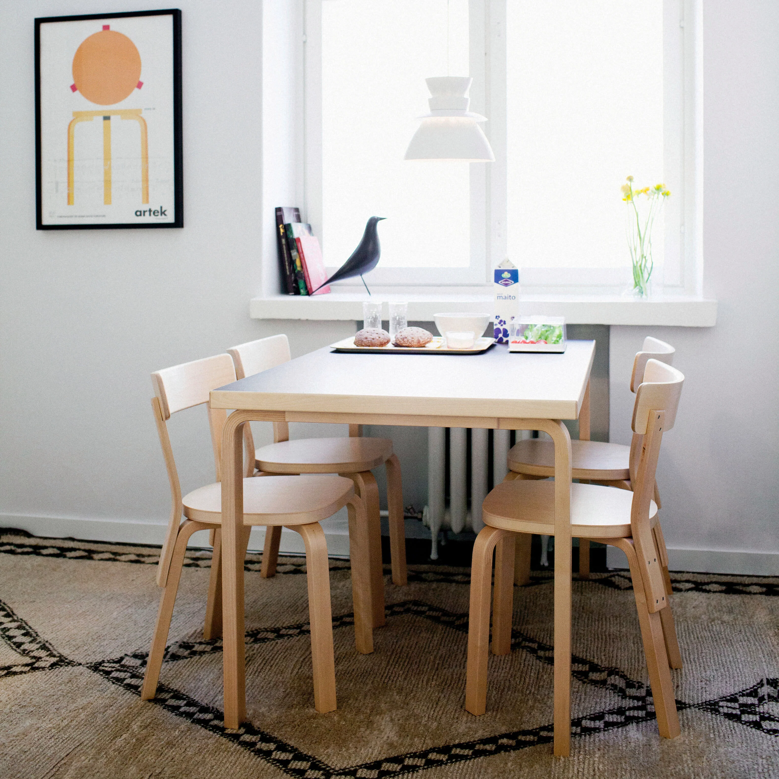Artek Aalto Rectangular Dining Table 81B - Black - Image 5