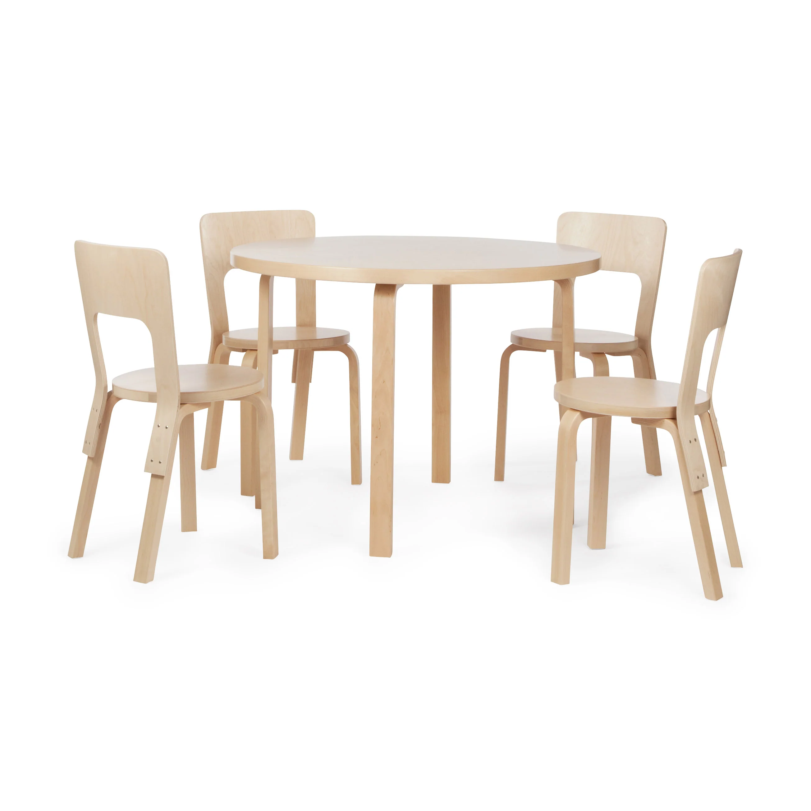 Artek Aalto Round Table 90A - Birch - Image 3