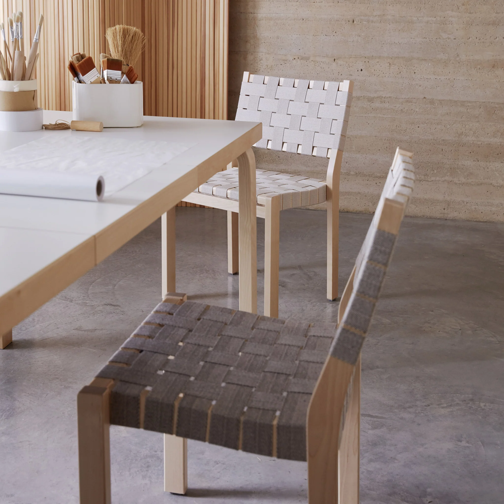 Artek Aalto Stackable Chair 611 - Light Grey - Image 21