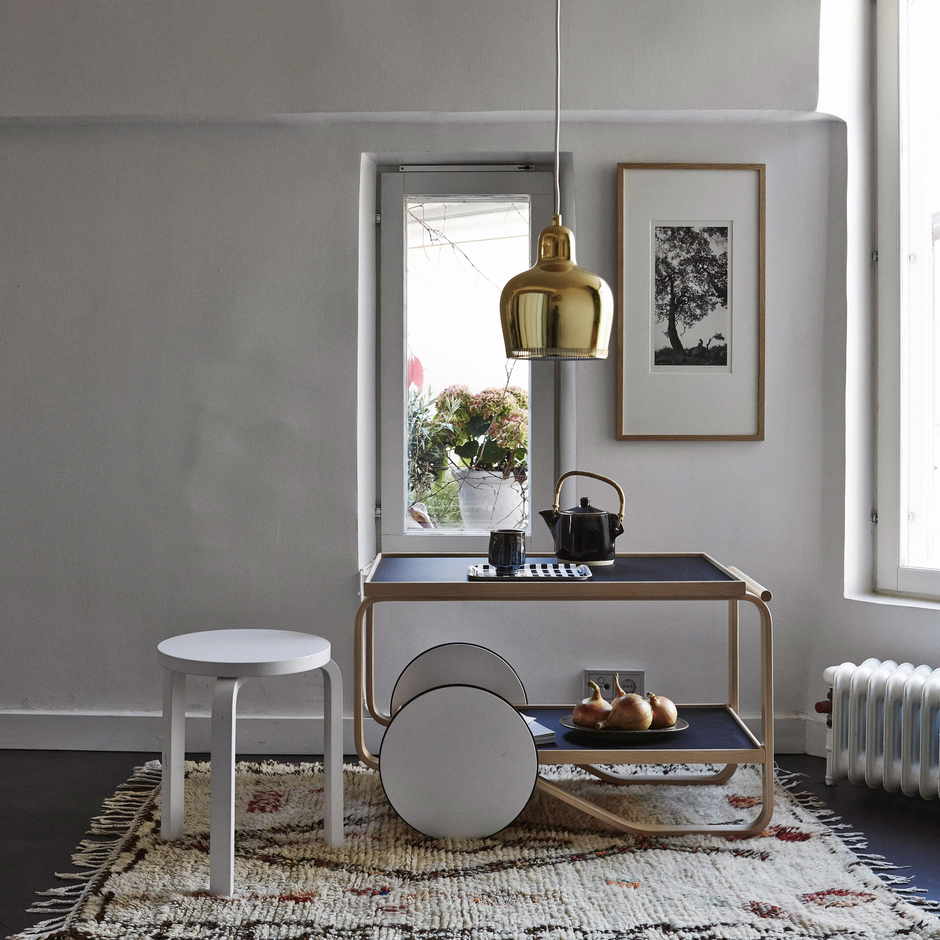 Artek Aalto Stacking Stool 60 - White/ White - Image 3