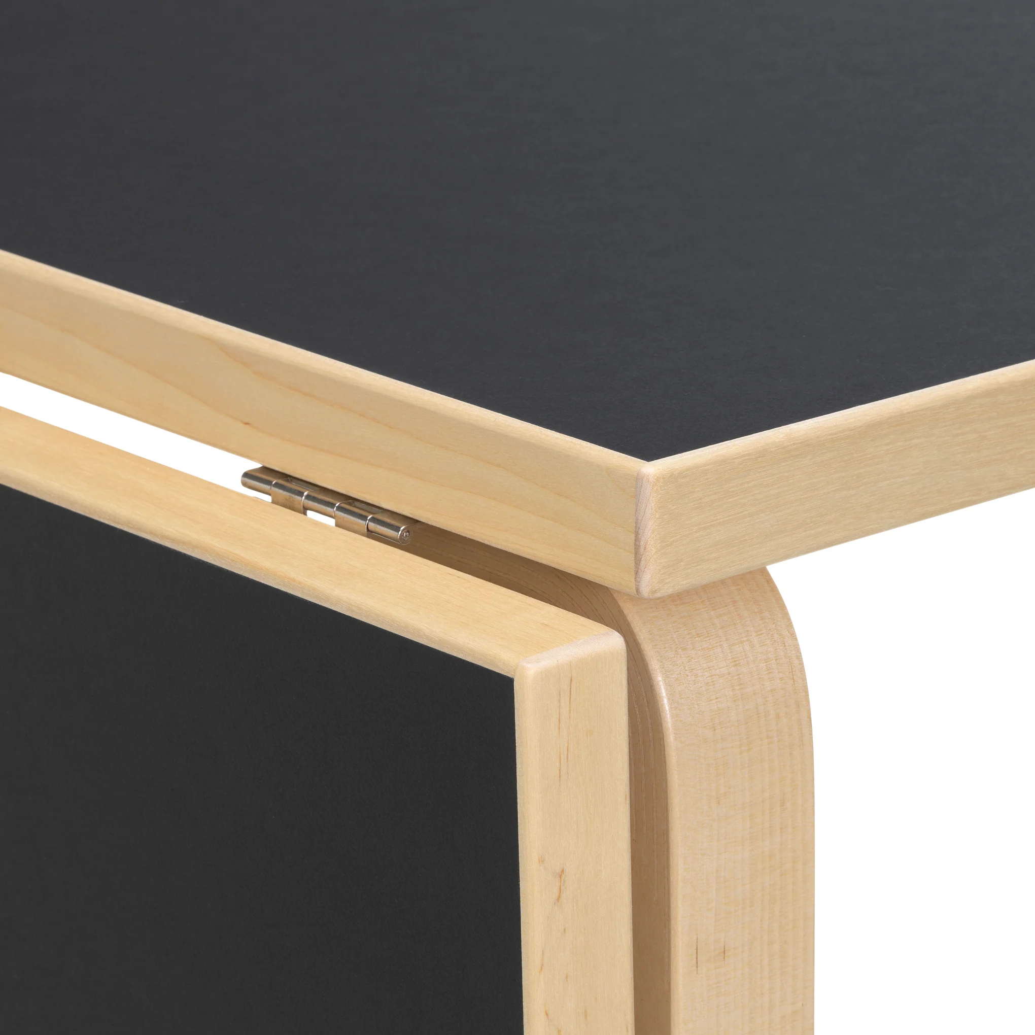 Artek Alvar Aalto Drop-Leaf Table - Black Linoleum - Image 6