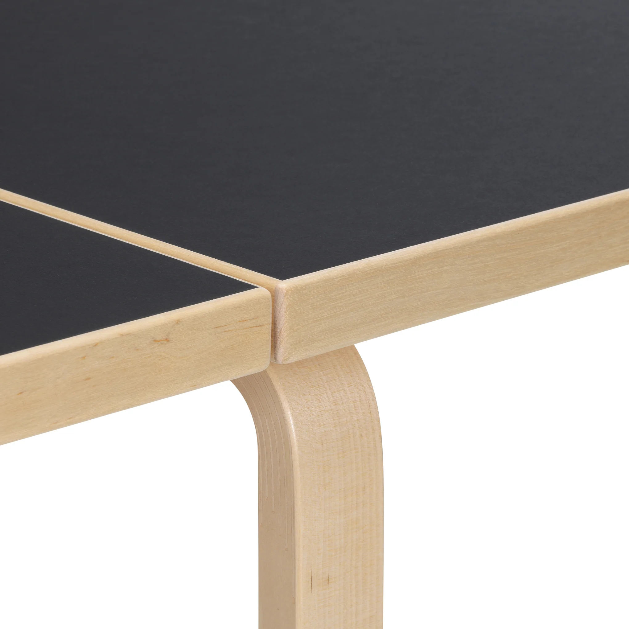 Artek Alvar Aalto Drop-Leaf Table - Black Linoleum - Image 7