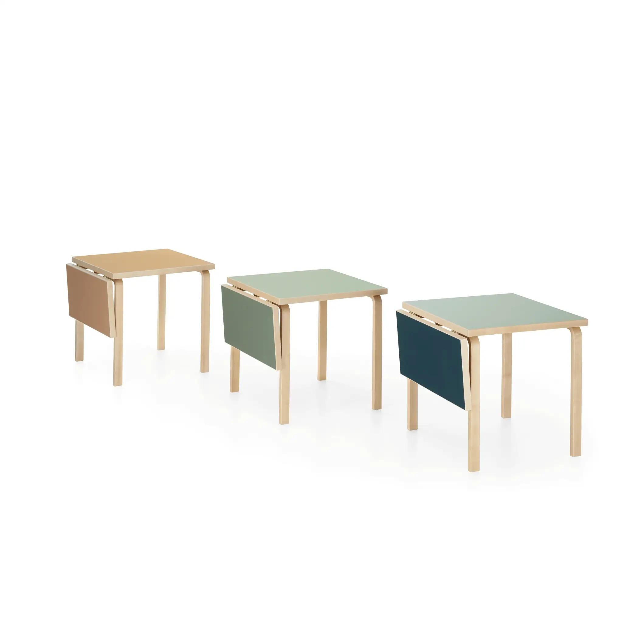 Artek Alvar Aalto Drop-Leaf Table - Pistachio/ Olive - Image 4