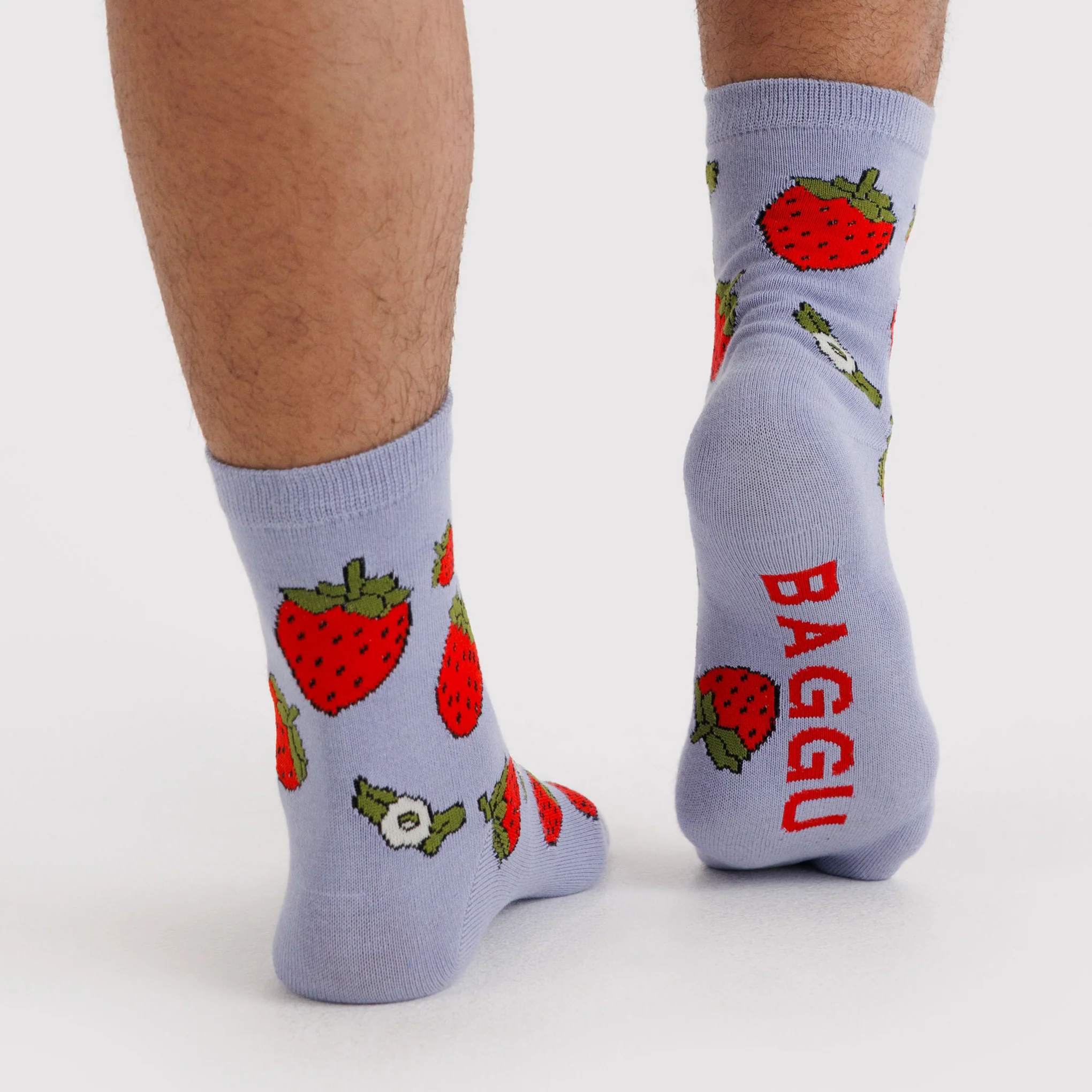 Baggu Crew Socks - Strawberry Blossom - Image 3