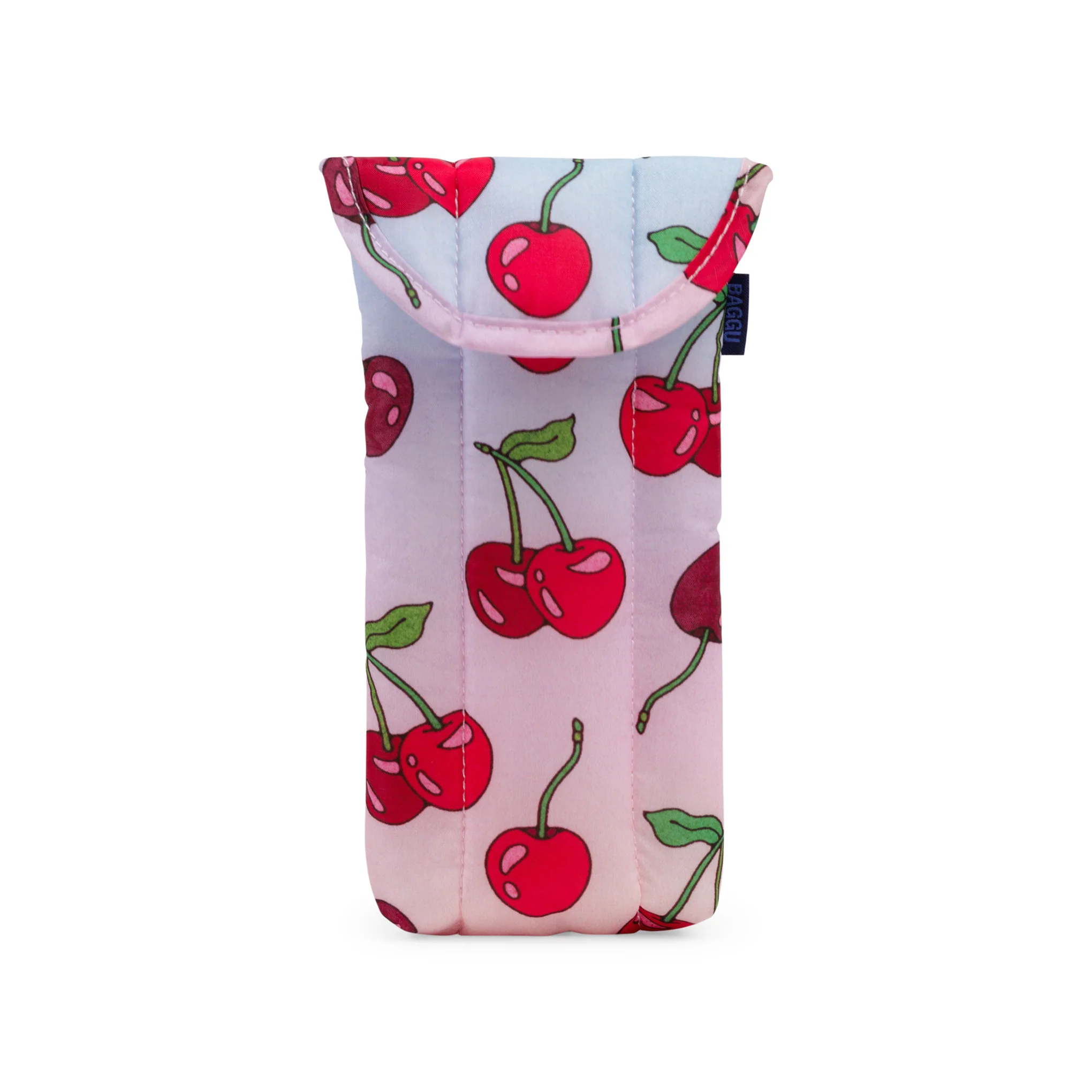 Baggu Puffy Recycled Nylon Eyeglasses Case - Cherries