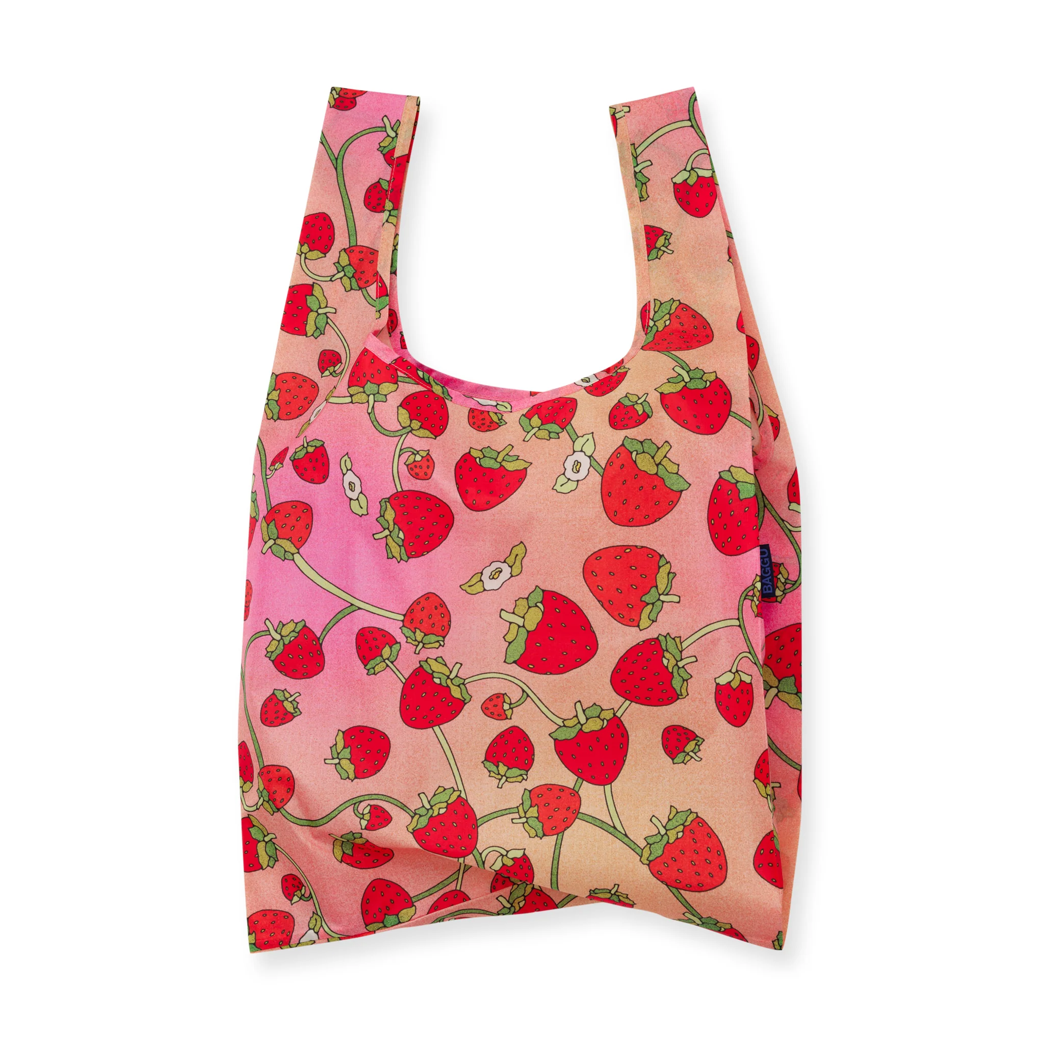Baggu Recycled Nylon Standard Tote Bag - Strawberry Blossom