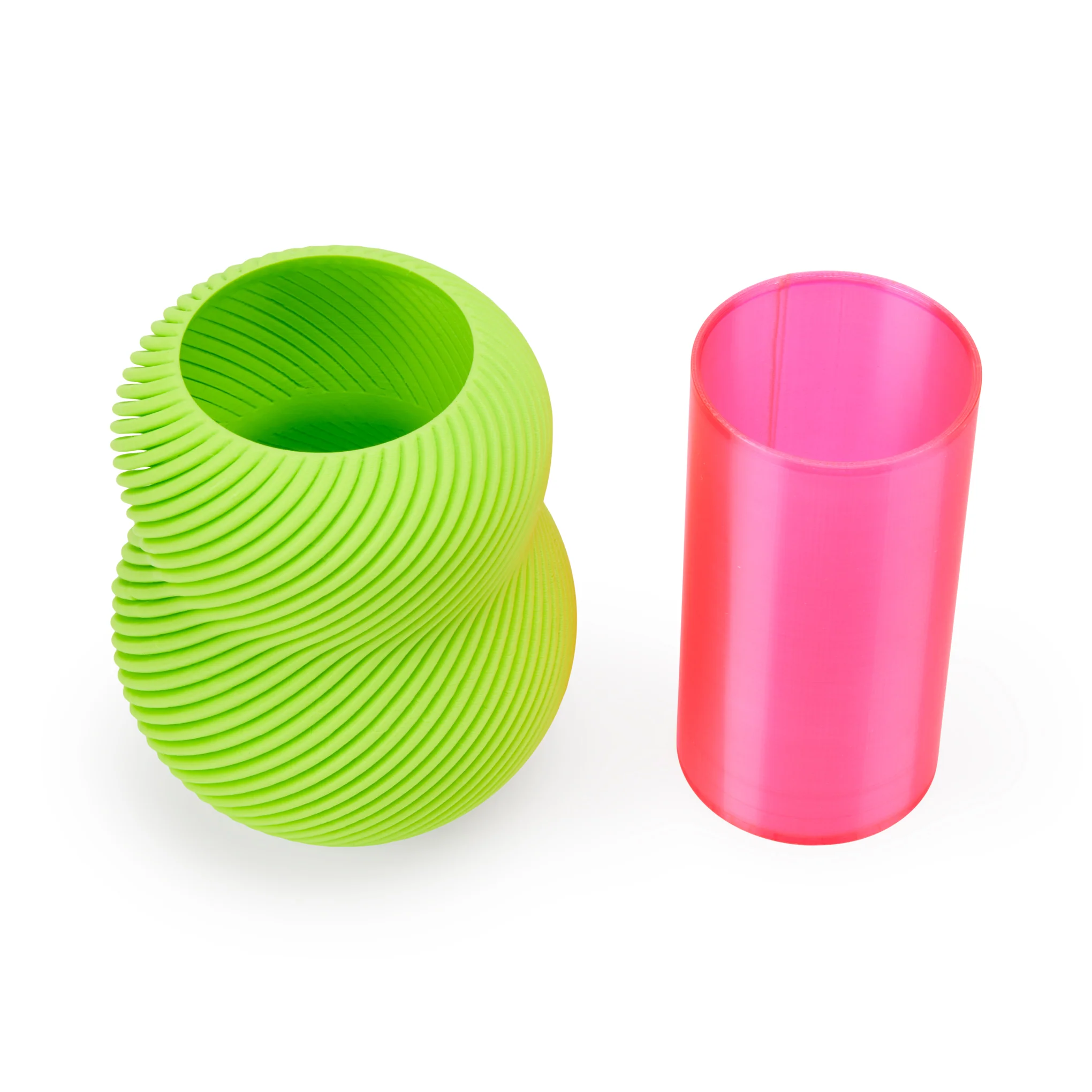 Bloom 3D-Printed Vase - Light Green/ Neon Pink - Image 4