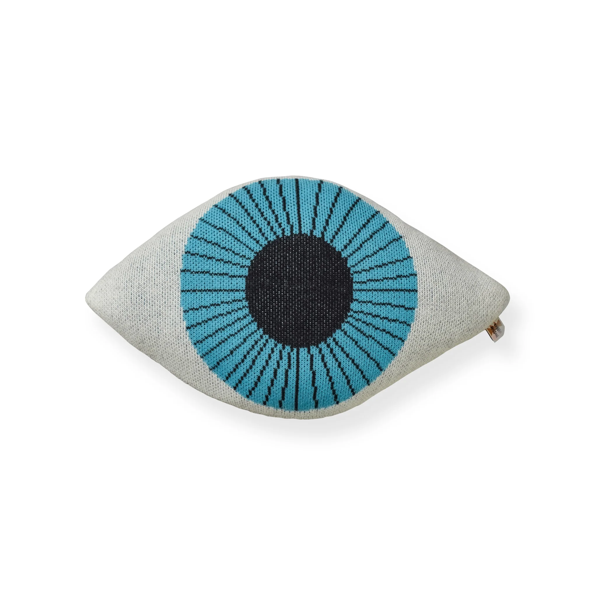 Blue Eye Lambswool Throw Pillow