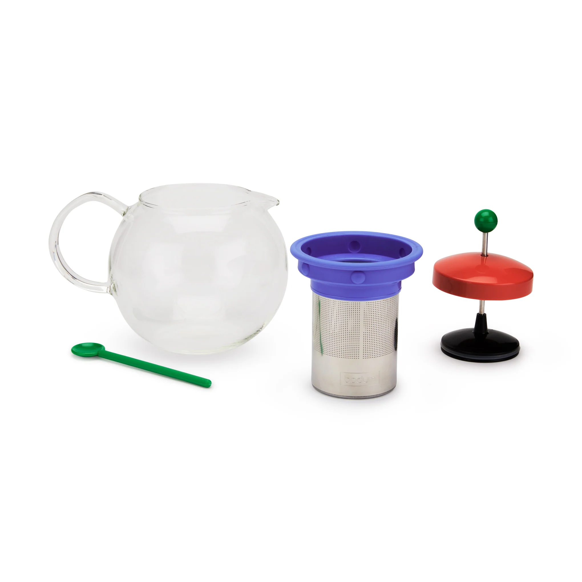 Bodum Assam Brew Teapot - Dark Coral/ Pale Blue - Image 4