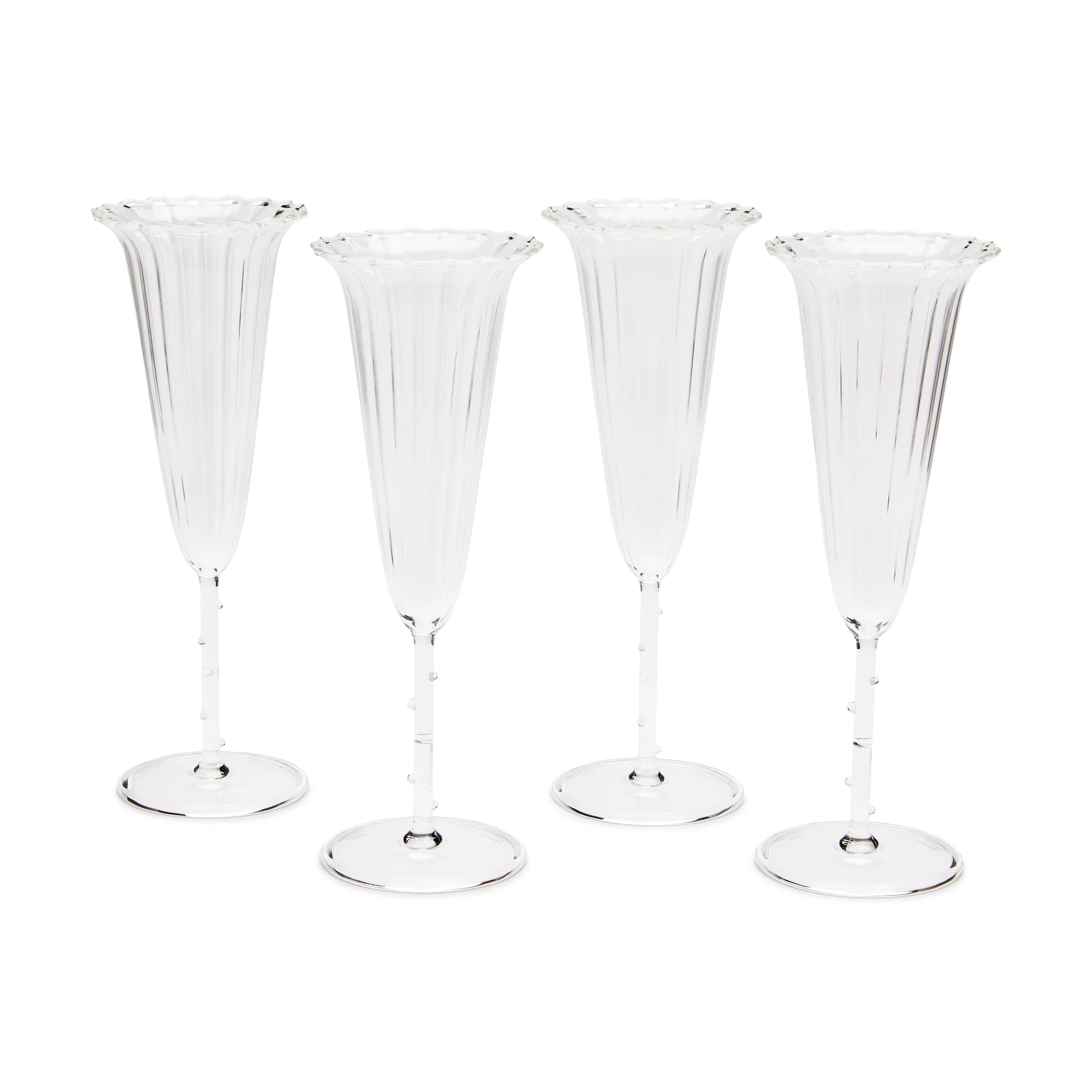 Bouquet Glass Stemware - Set of 4 - Champagne