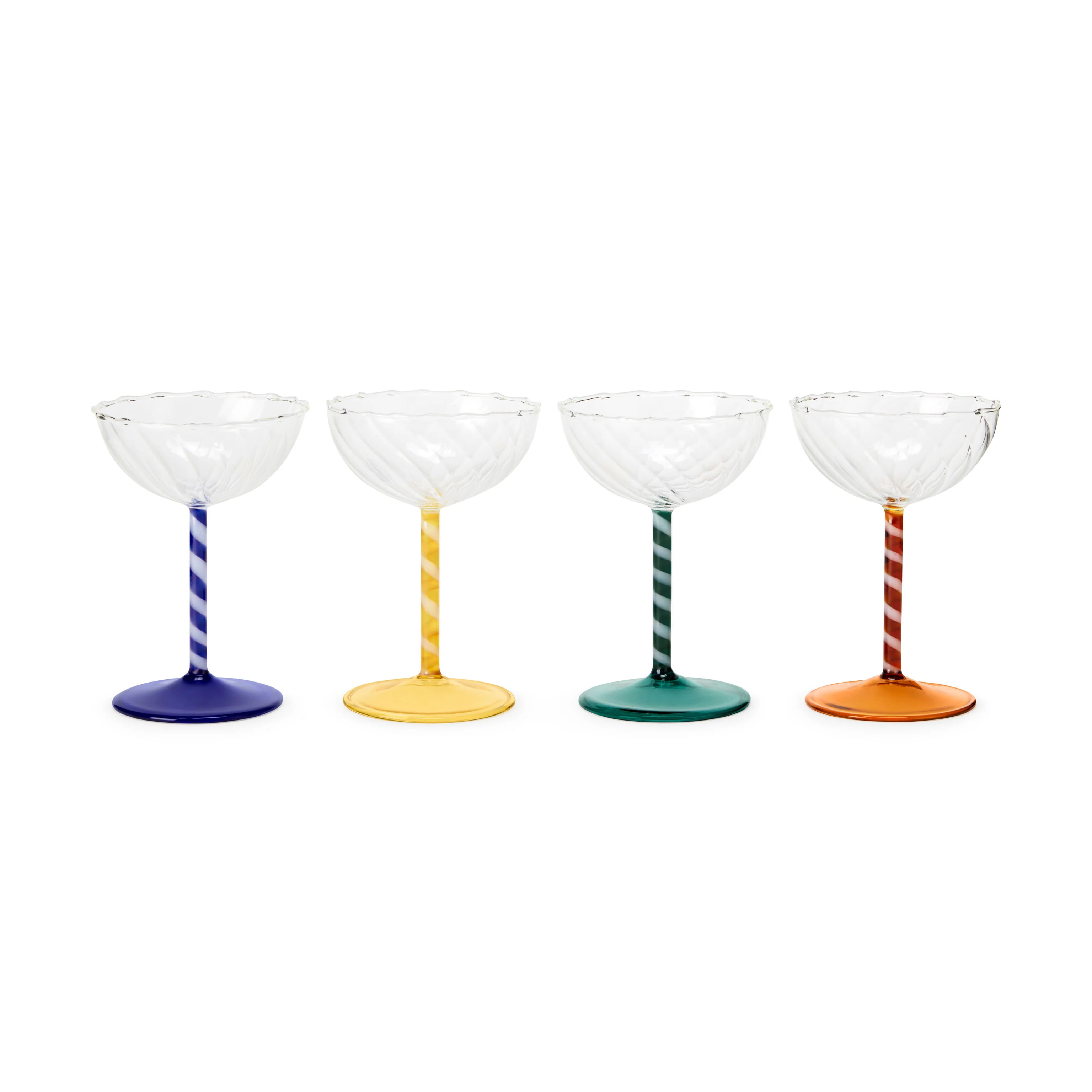 Candy Twist Glassware - Set of 4 - Coupe Set of 4 - Image 3