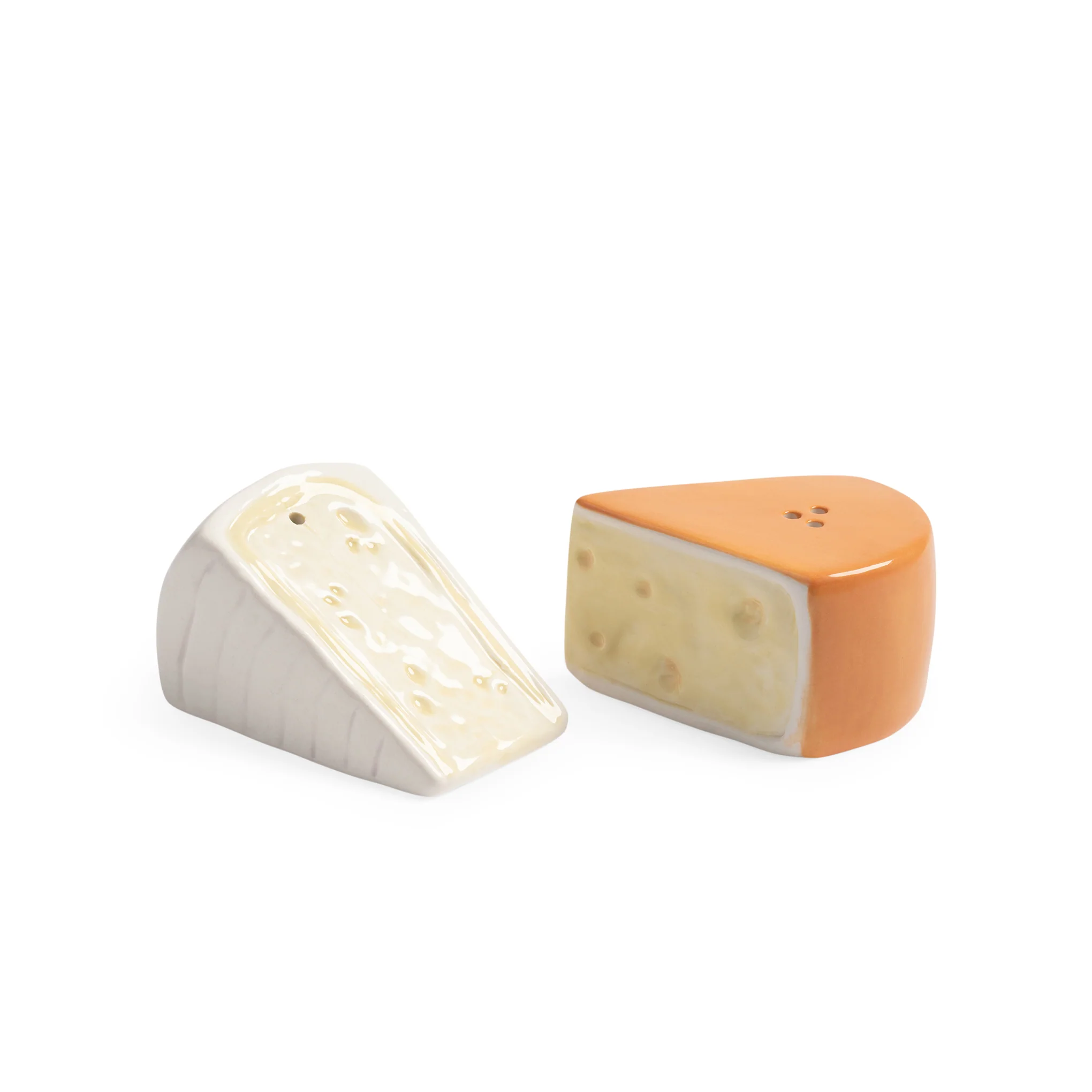 Cheese Ceramic Salt & Pepper Shakers - Set of 2