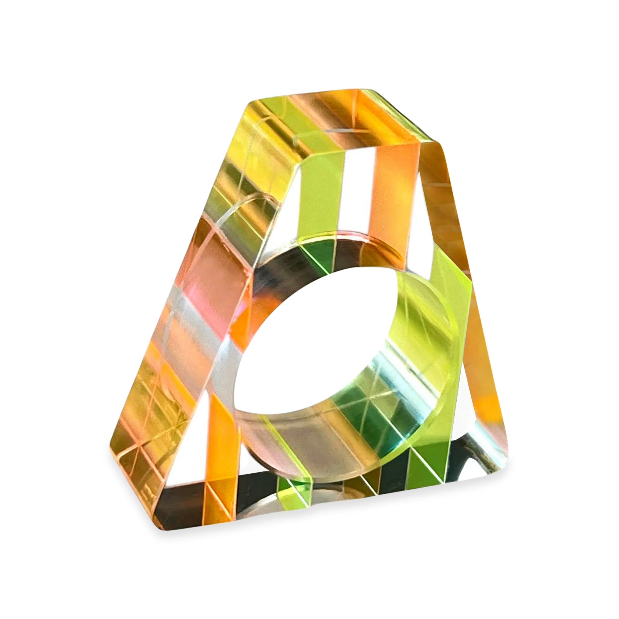Nicolai Canetti Chromatic Napkin Rings - Set of 4 - Orange/ Yellow - Image 3