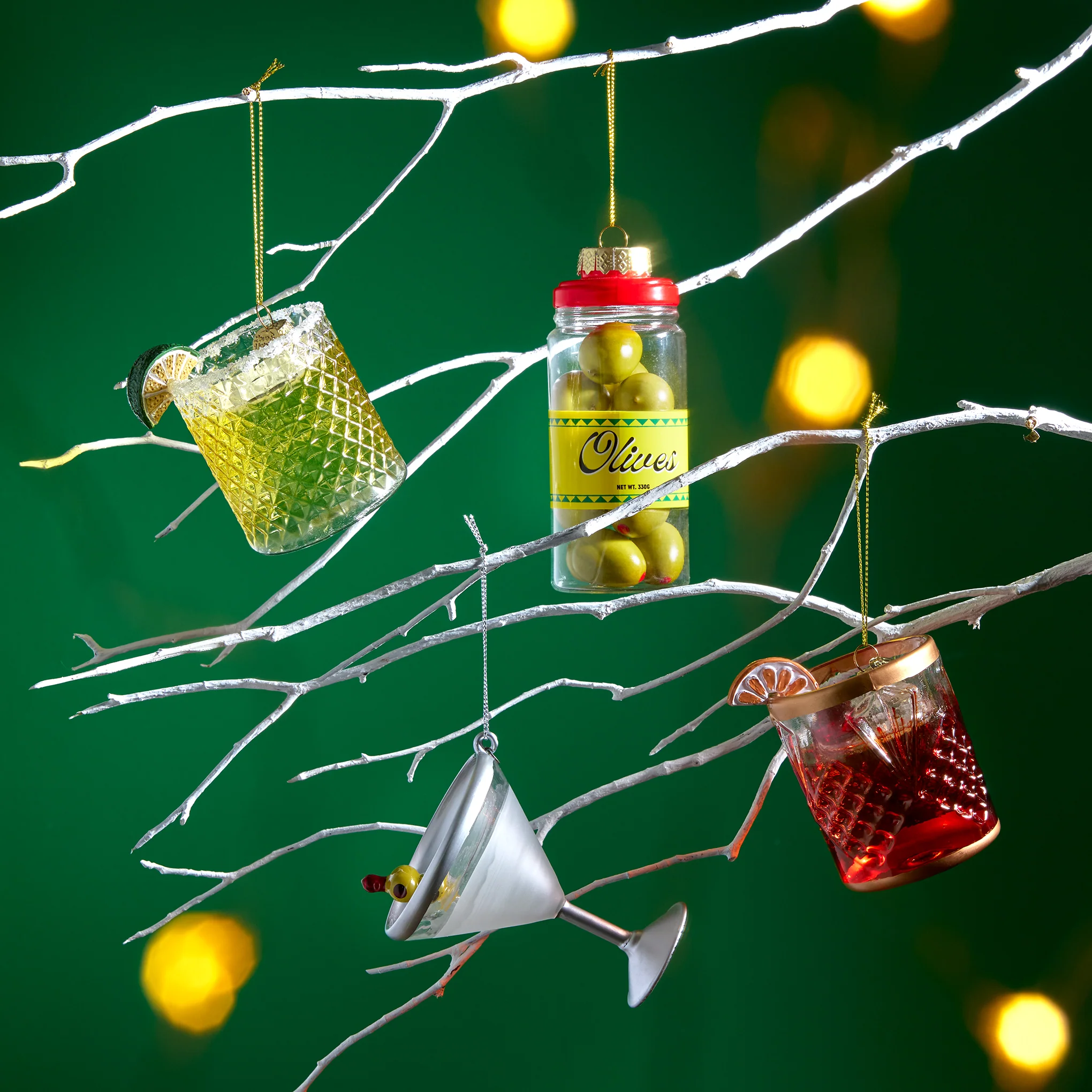 Cocktail Glass Holiday Ornament - Martini - Image 2