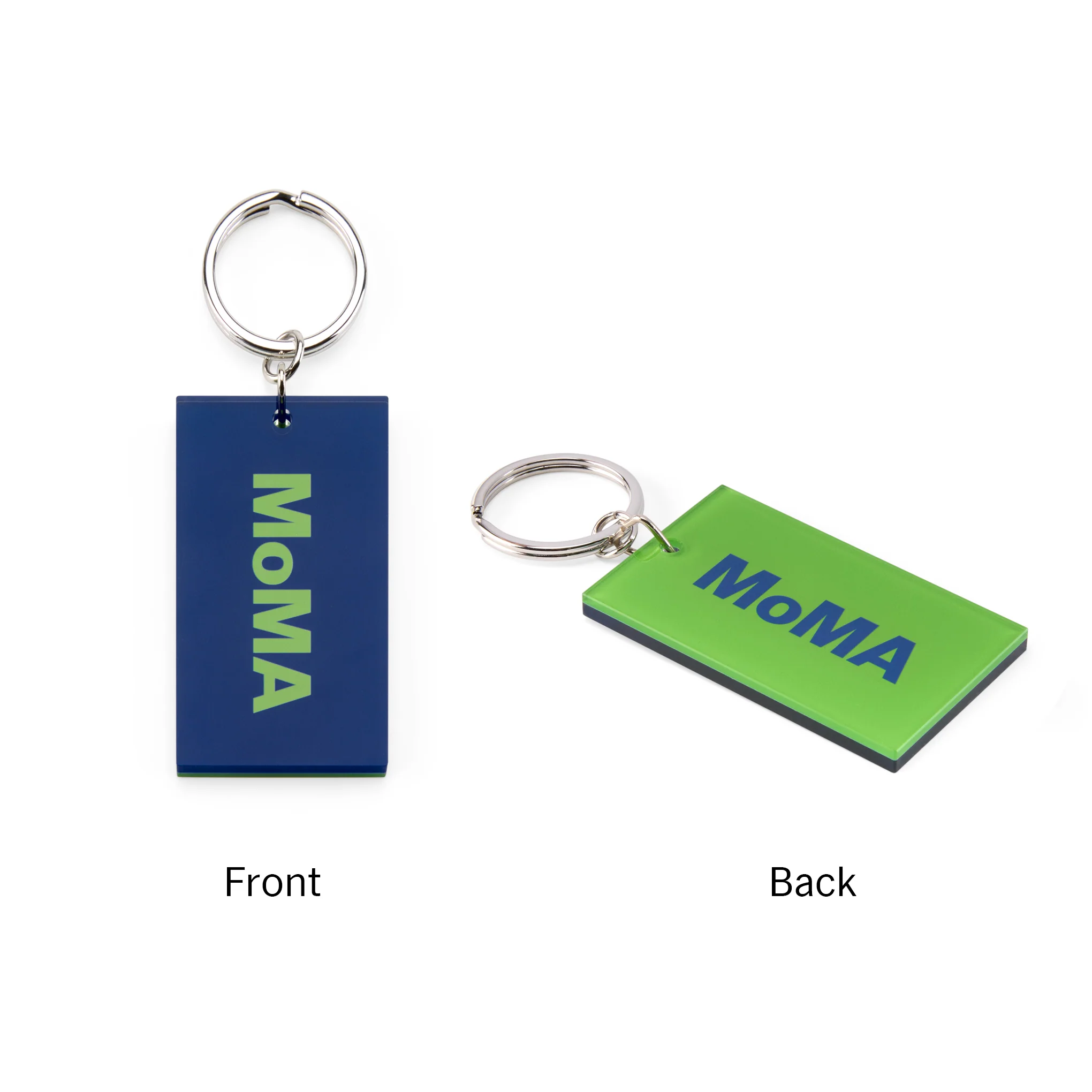Colorful MoMA Acrylic Keychain - Blue/ Green - Image 4