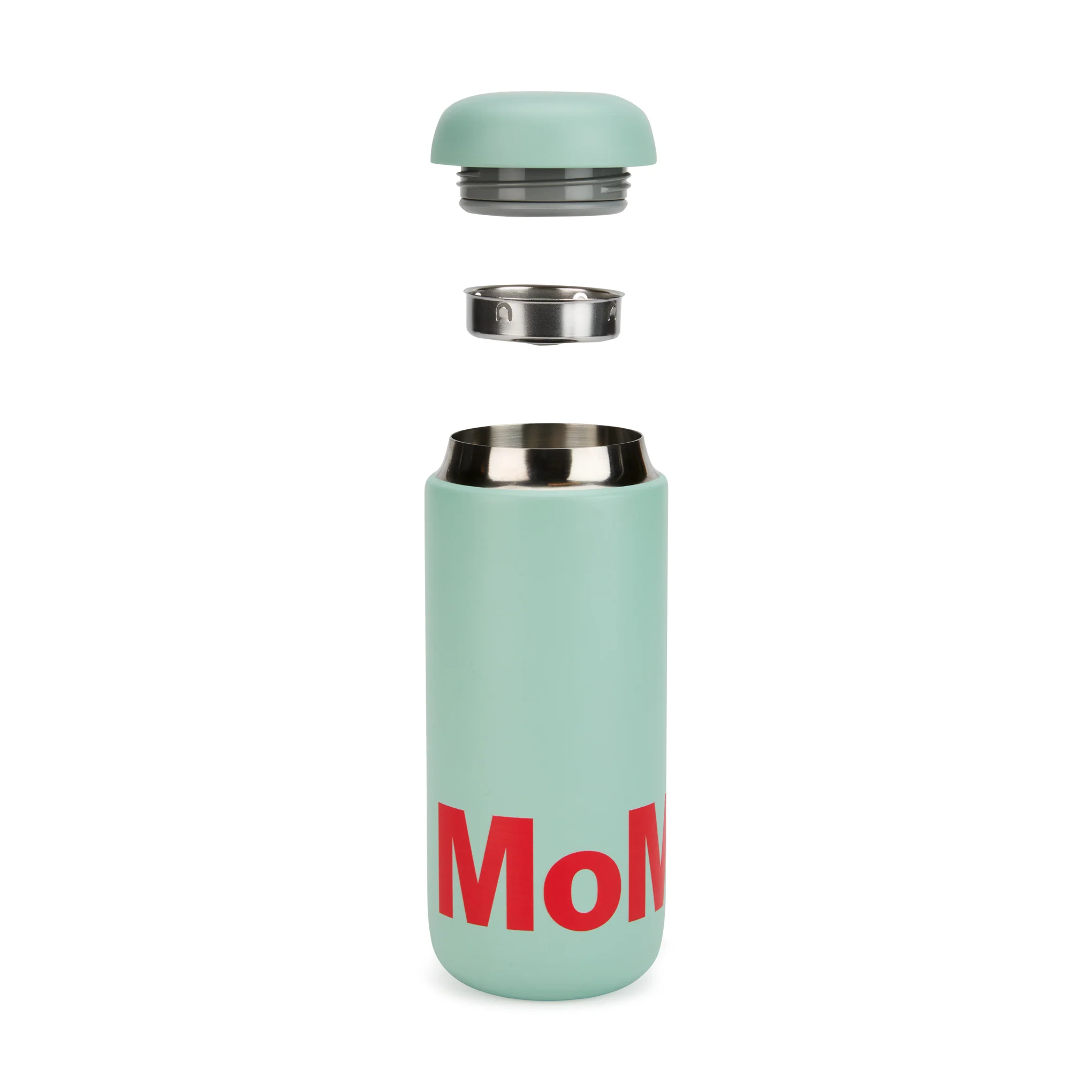 Colorful MoMA Insulated Travel Mug - Mint/ Red - Image 4