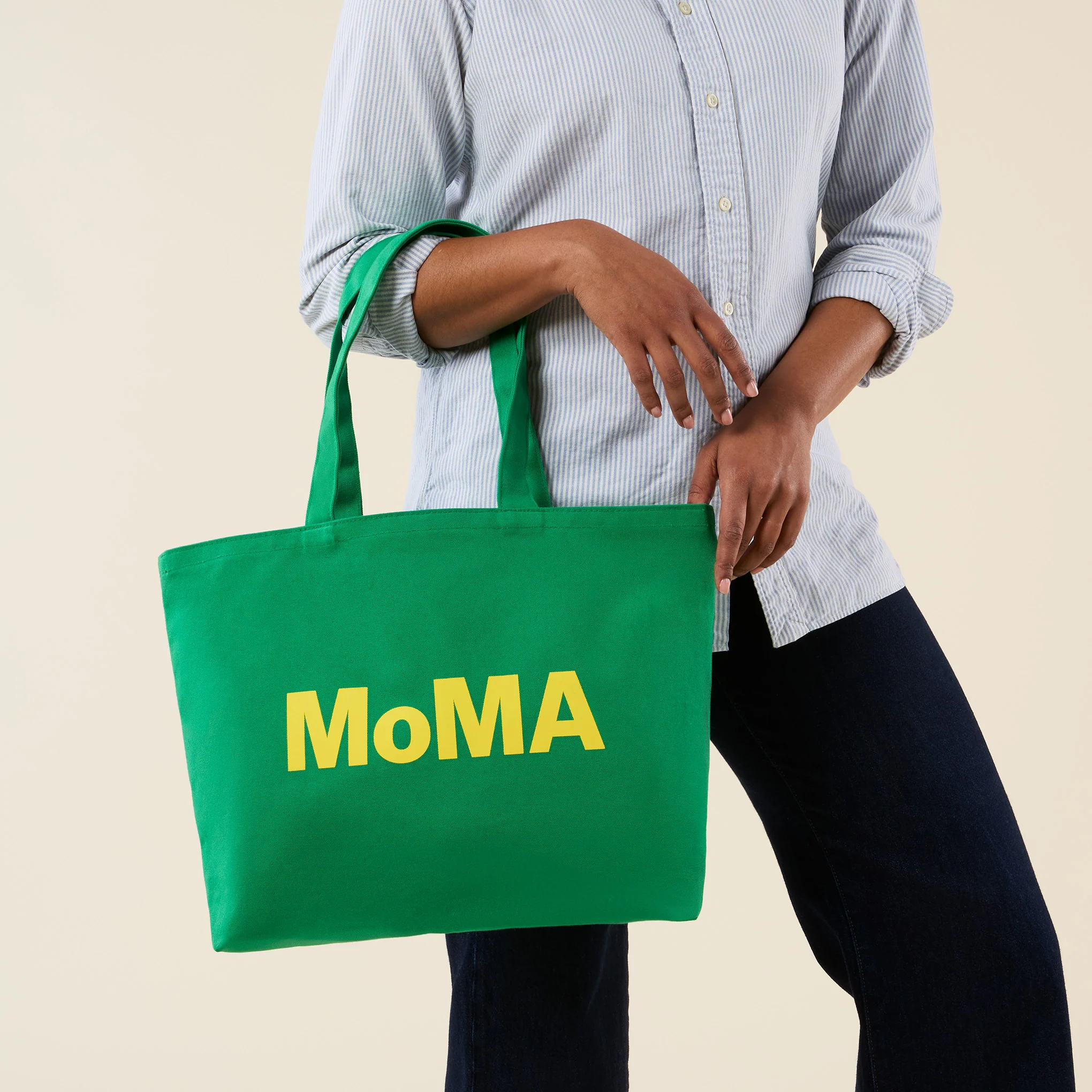 Colorful MoMA Tote Bag - Green/ Yellow - Image 2