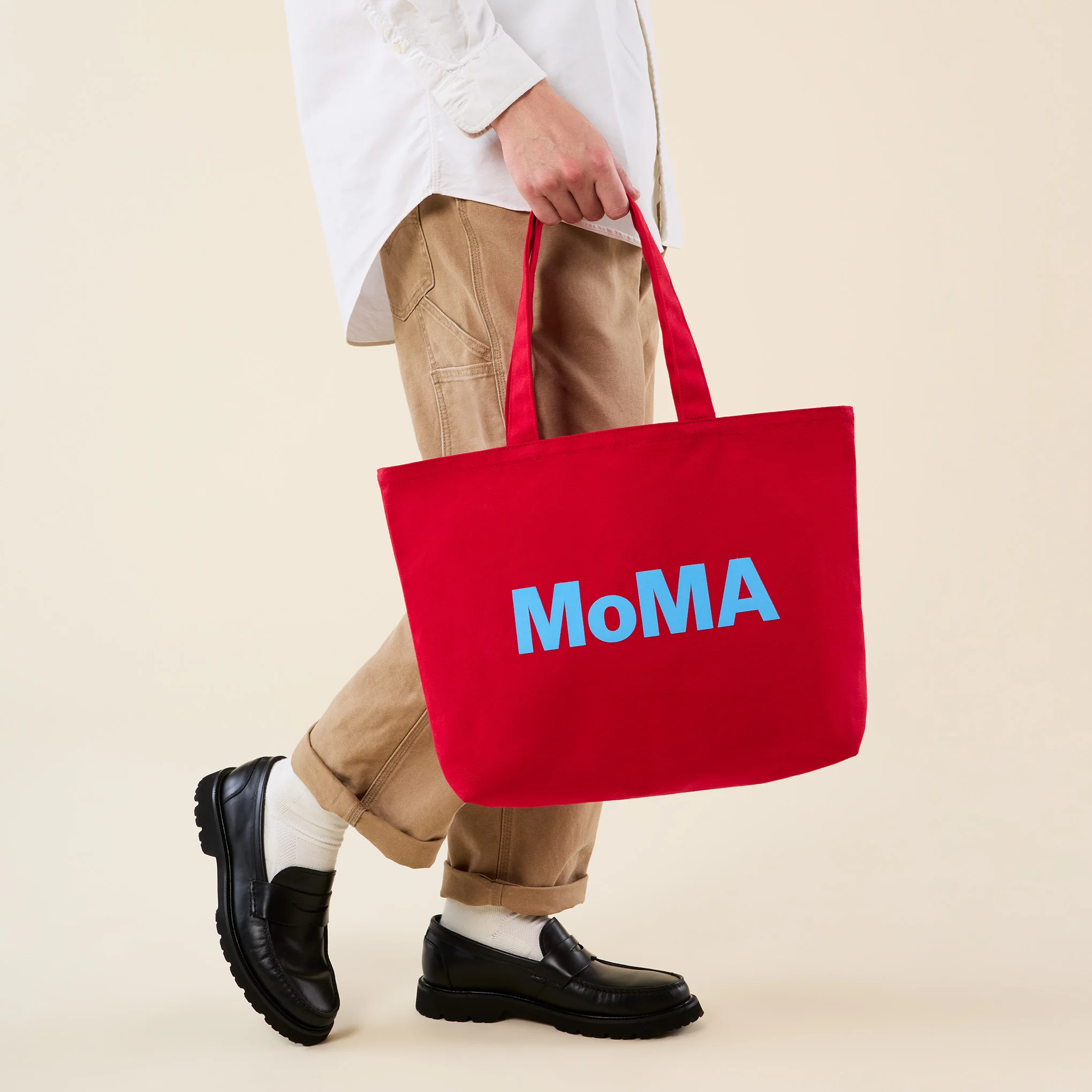 Colorful MoMA Tote Bag - Red/ Light Blue - Image 2