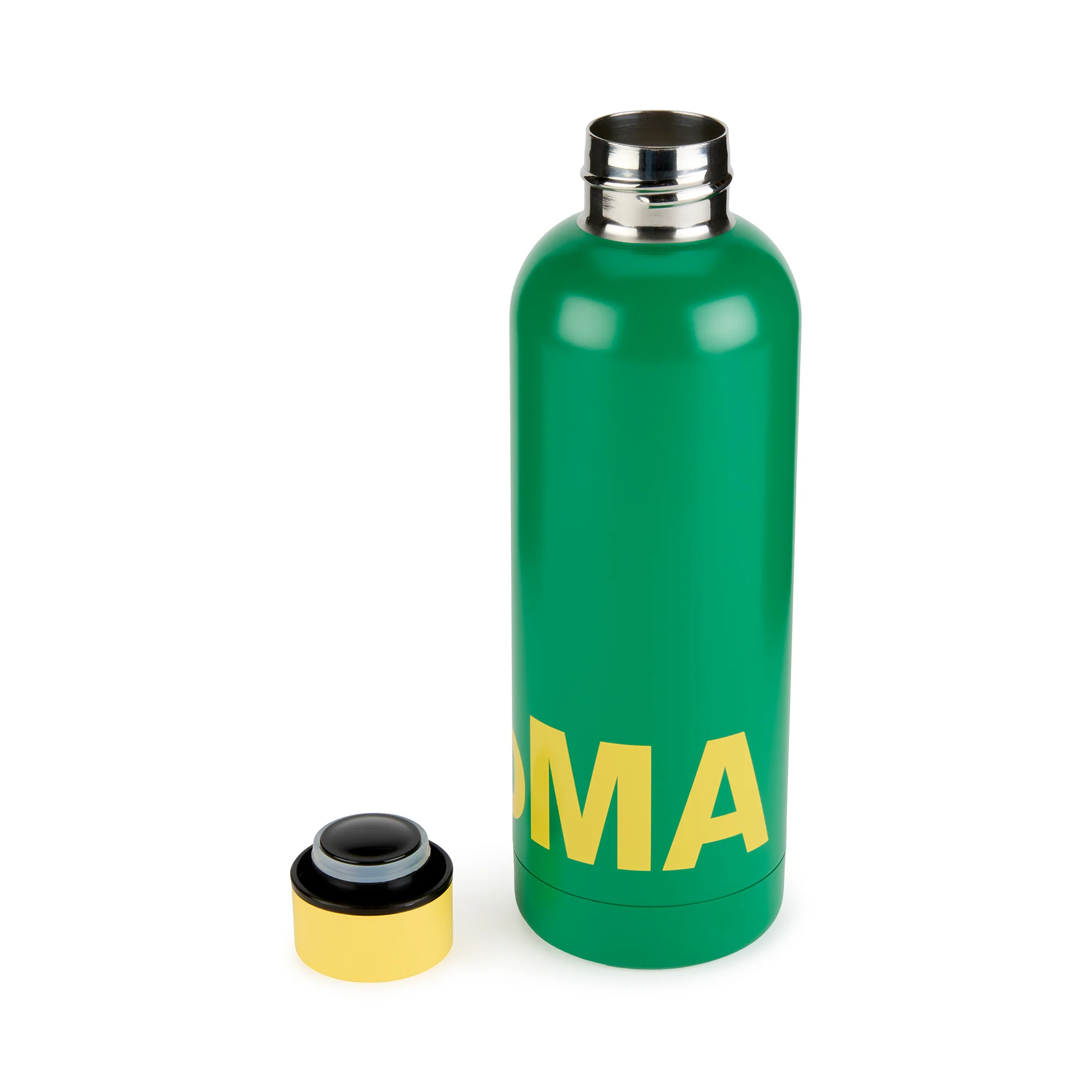 Colorful MoMA Water Bottles - Green/ Yellow - Image 3