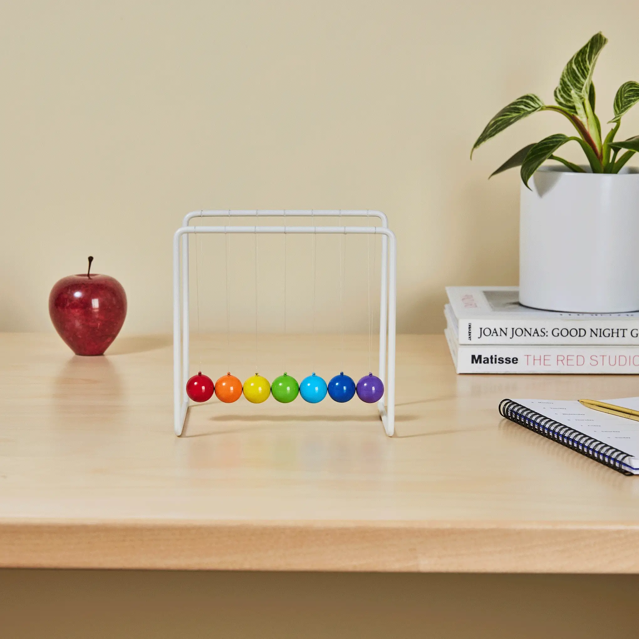 Colorful Newton’s Cradle Desktop Toy - Image 2