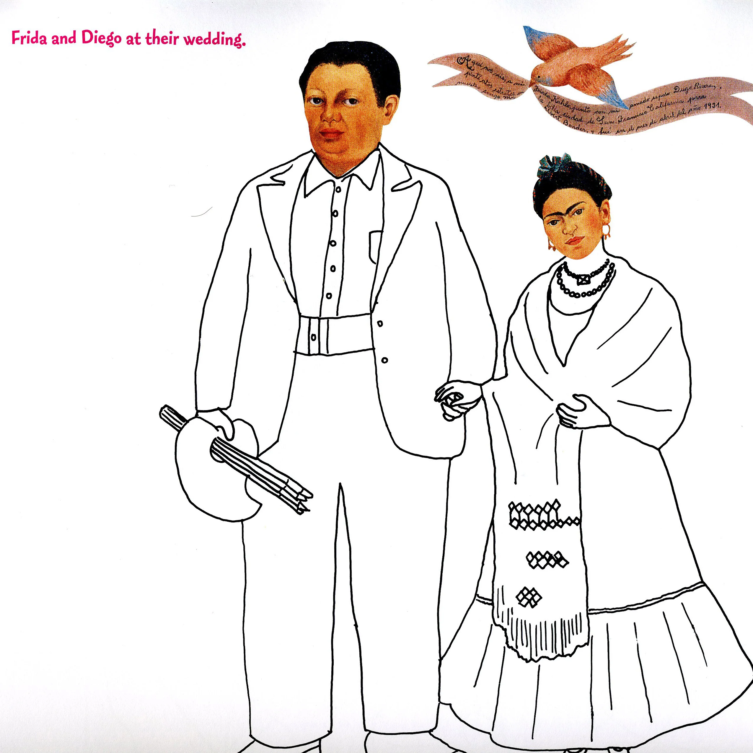 Coloring Book Frida Kahlo - Image 4
