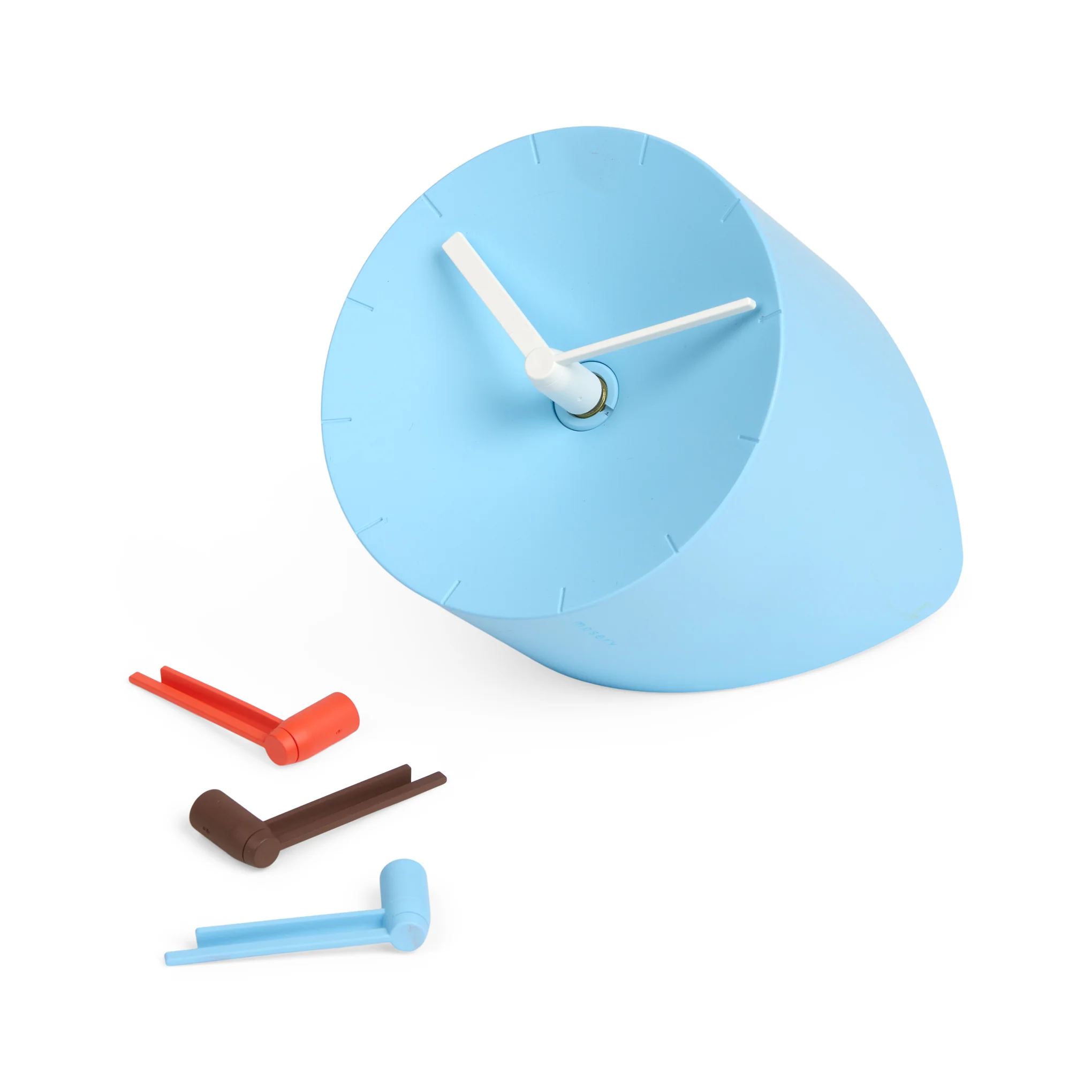 Corner Desk Clock - Light Blue - Image 6