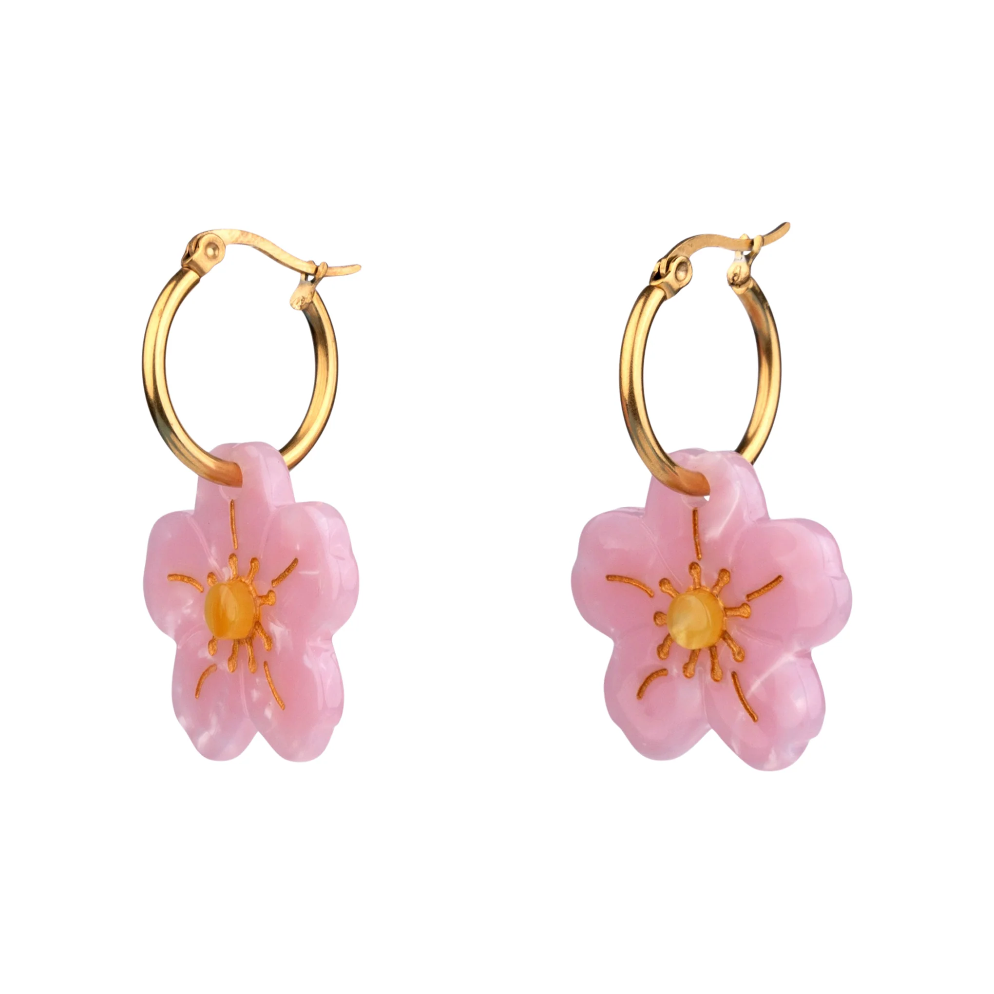 Coucou Suzette Flower Hoop Earrings - Sakura - Image 3