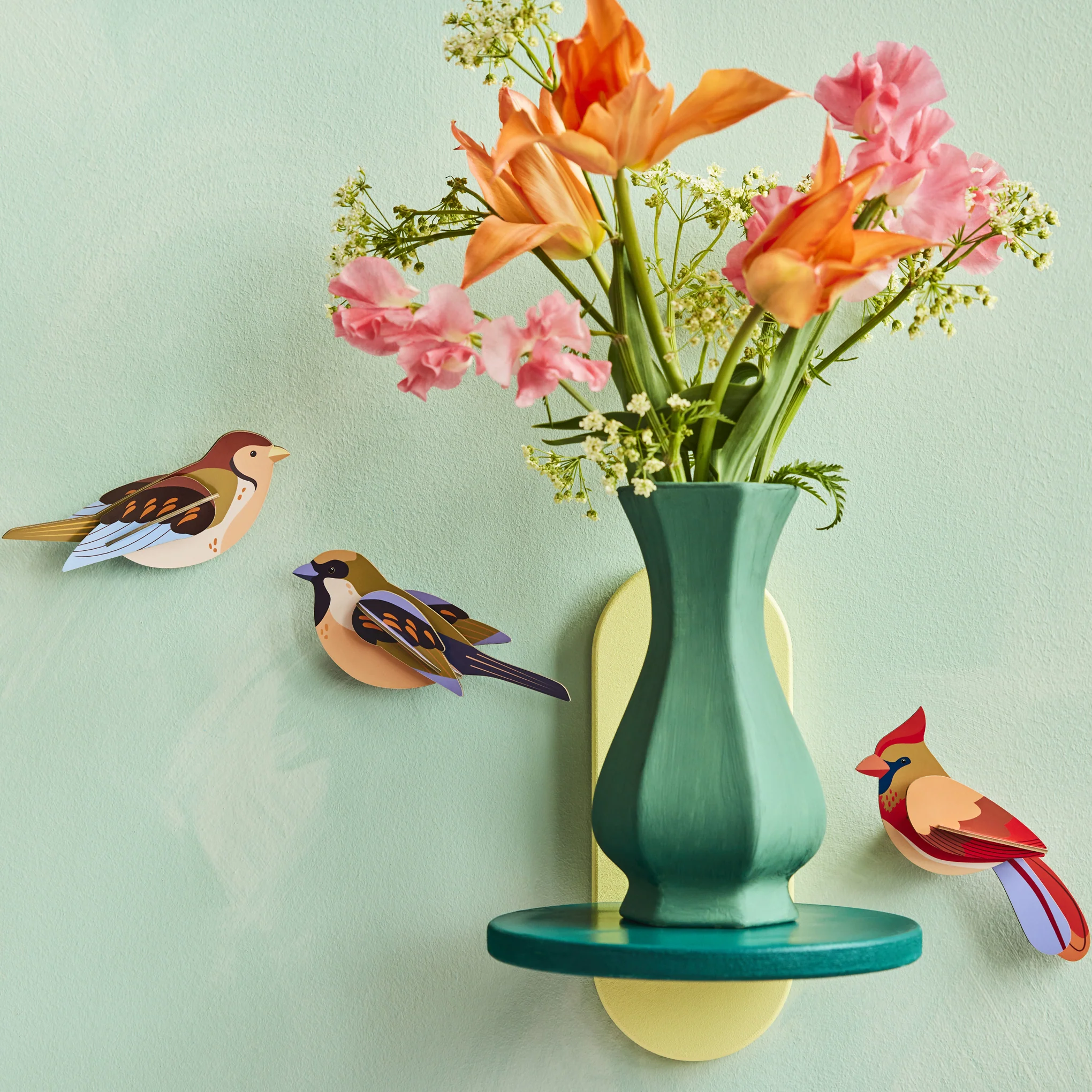 DIY Garden Bird Wall Art Kits - Cardinals - Image 3