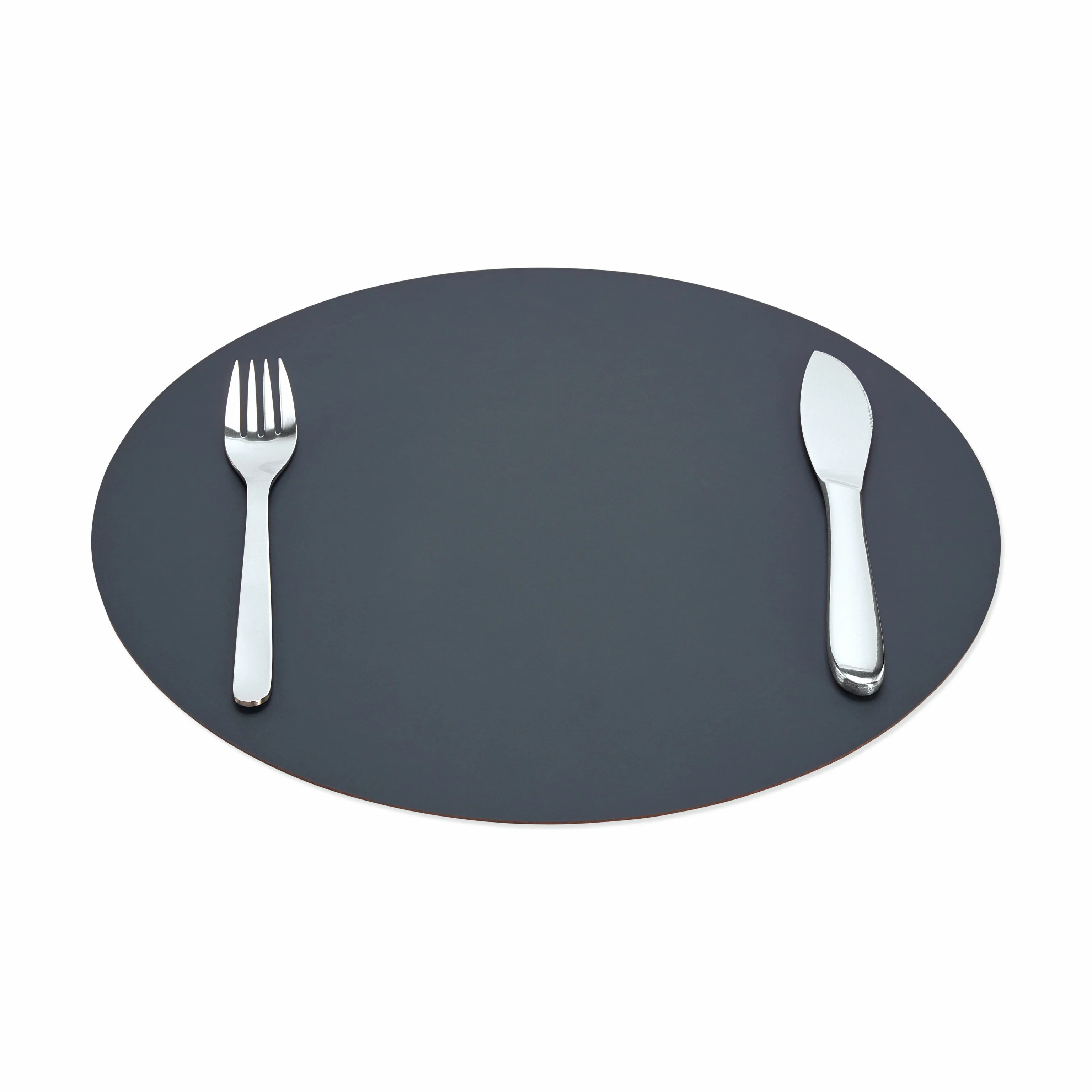 Dual-Sided Recycled Leather Placemat - Red/ Charcoal - Image 10