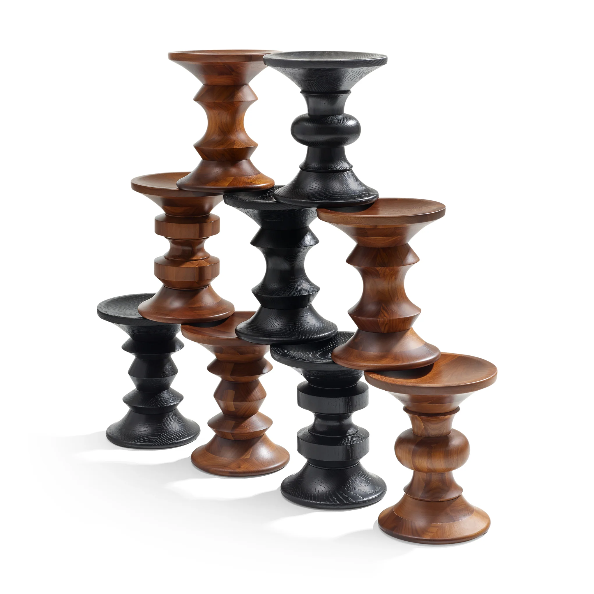 Eames® D Stool from Herman Miller - Walnut - Image 6