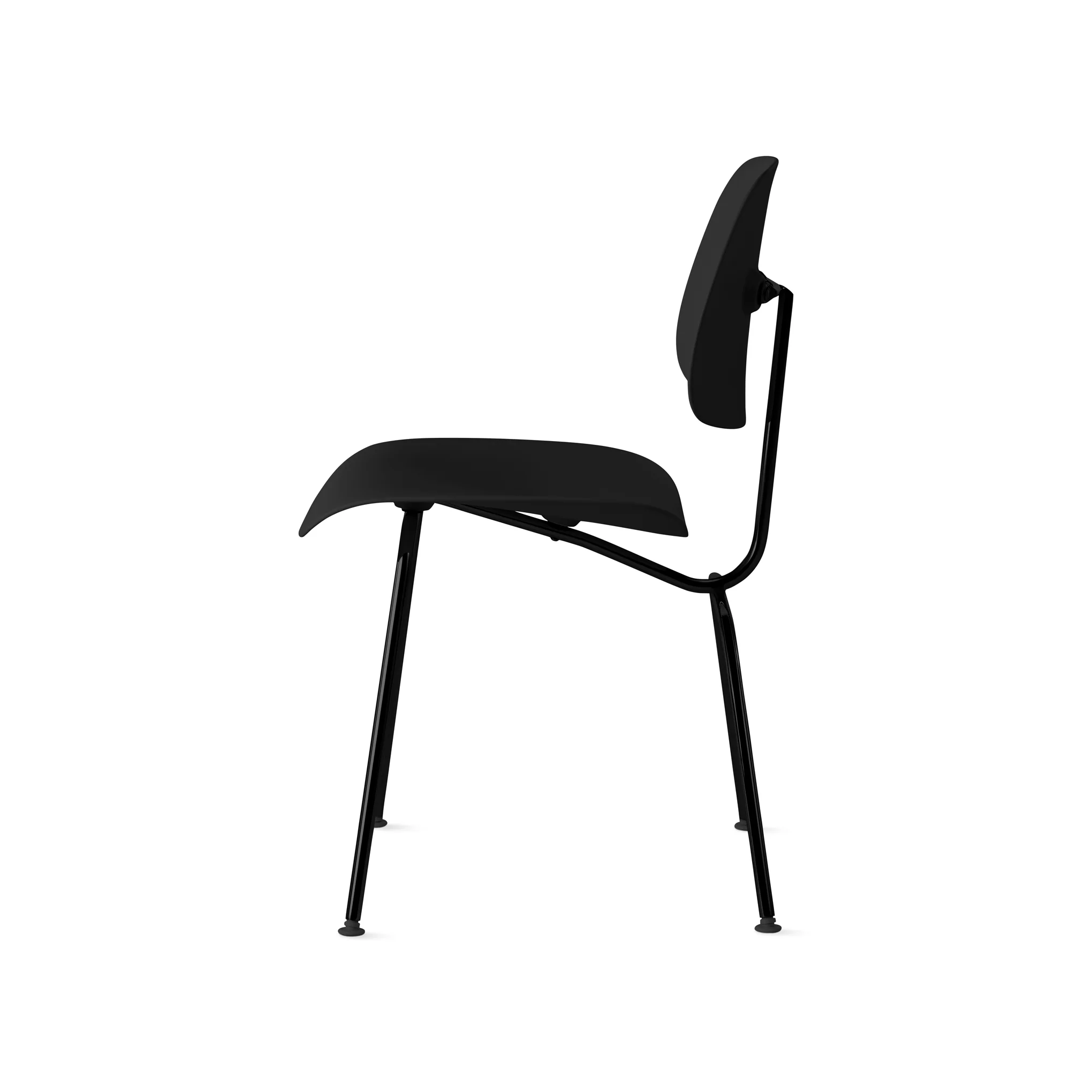 Eames EC-127 Molded Recycled Plastic Dining Chair from Herman Miller - Black/ Black - Image 4