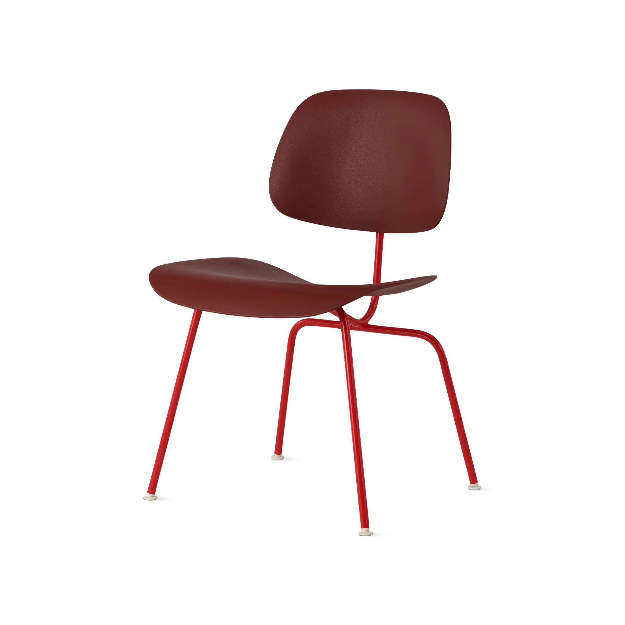 Eames EC-127 Molded Recycled Plastic Dining Chair from Herman Miller - Red/ Red