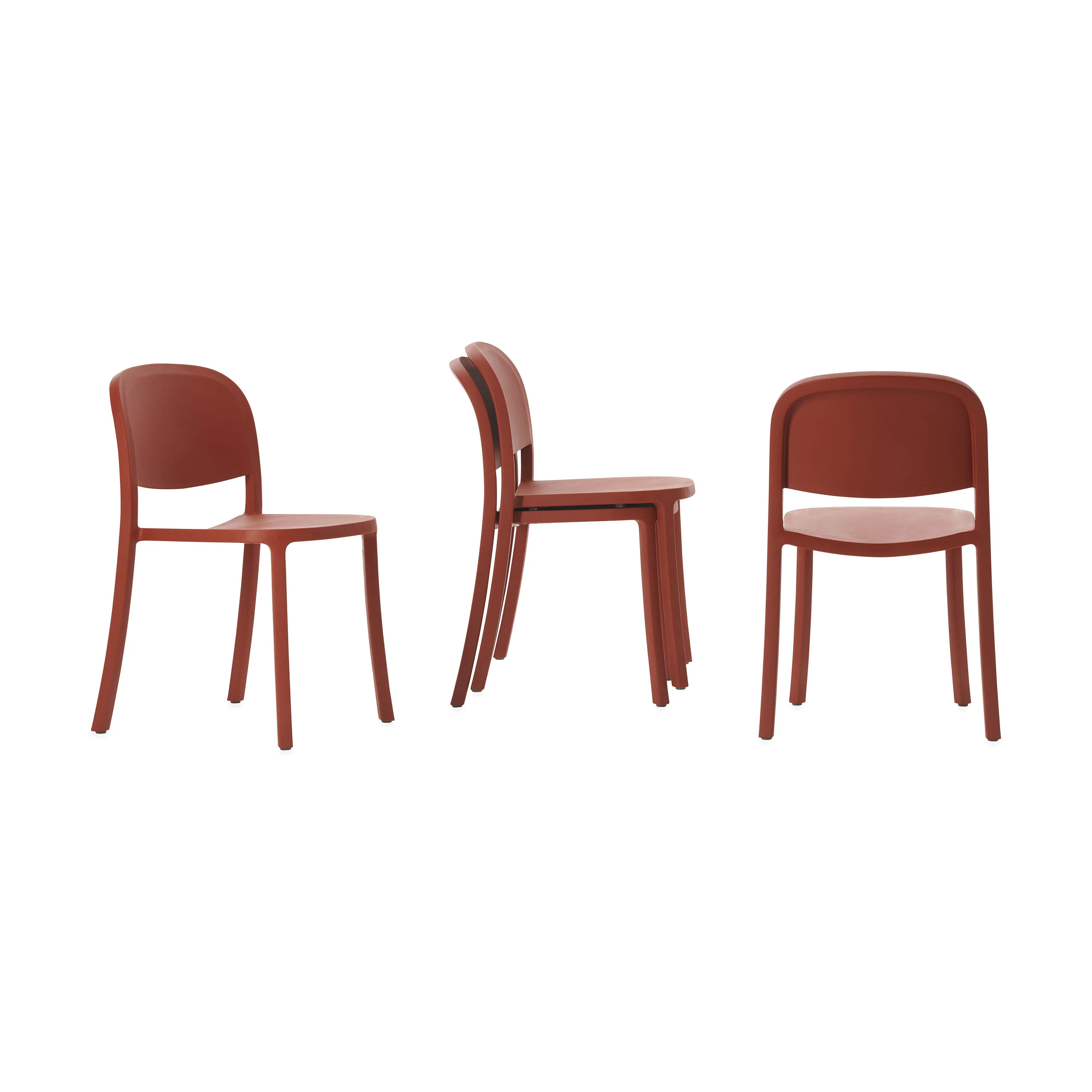 Emeco 1 Inch Reclaimed Stacking Chair - Bordeaux - Image 2