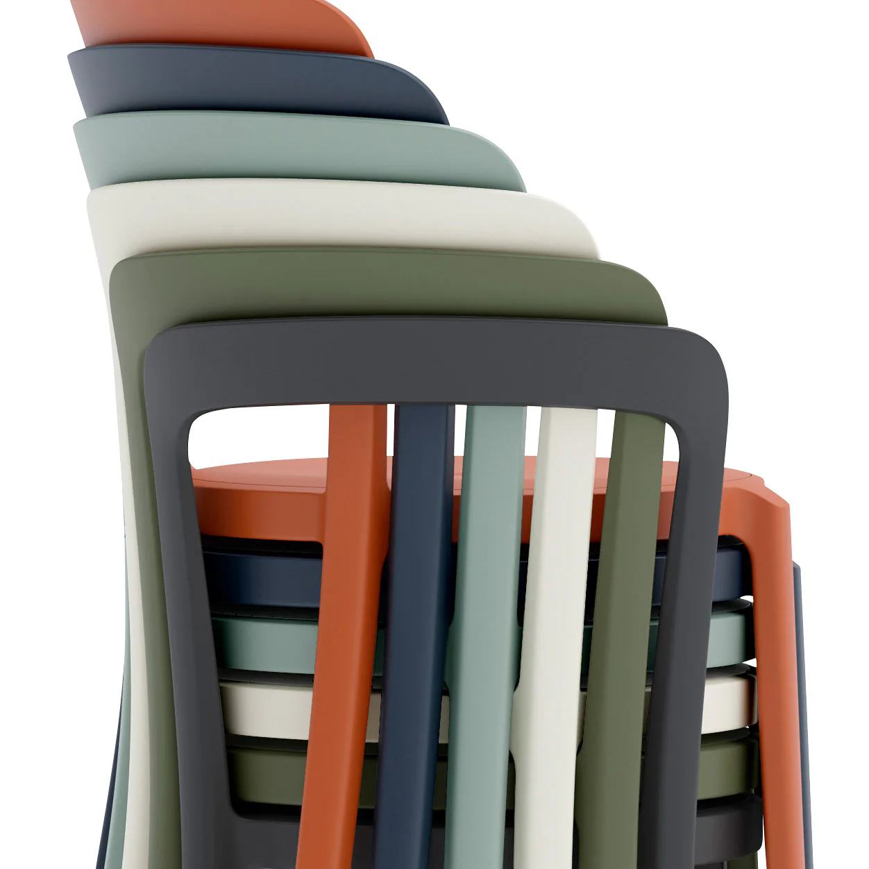 Emeco On & On Recycled Stackable Chair - Atlantic Dark Blue - Image 3