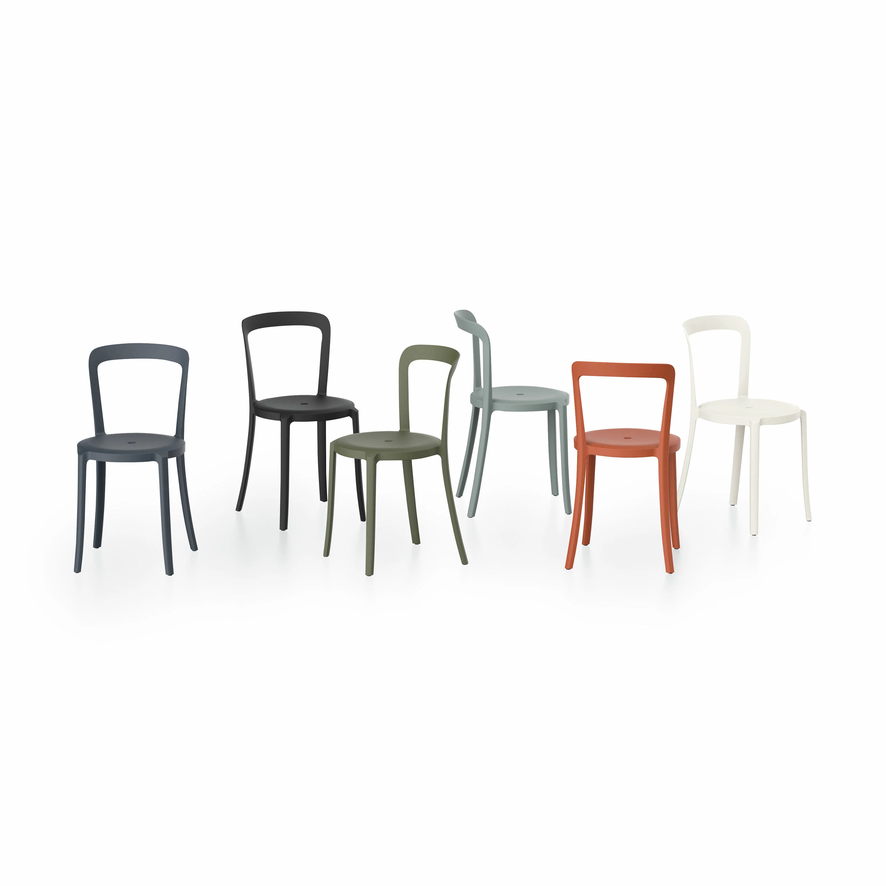 Emeco On & On Recycled Stackable Chair - Coral Orange - Image 3