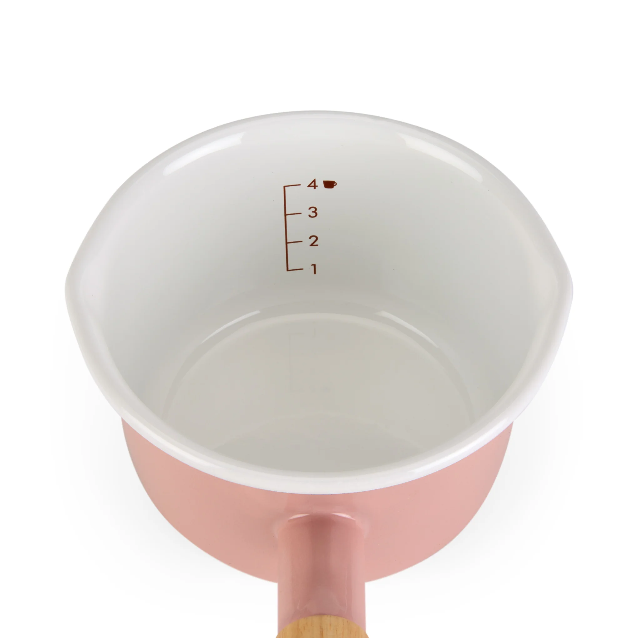 Enamel Milk Pan with Lid - Pink - Image 4