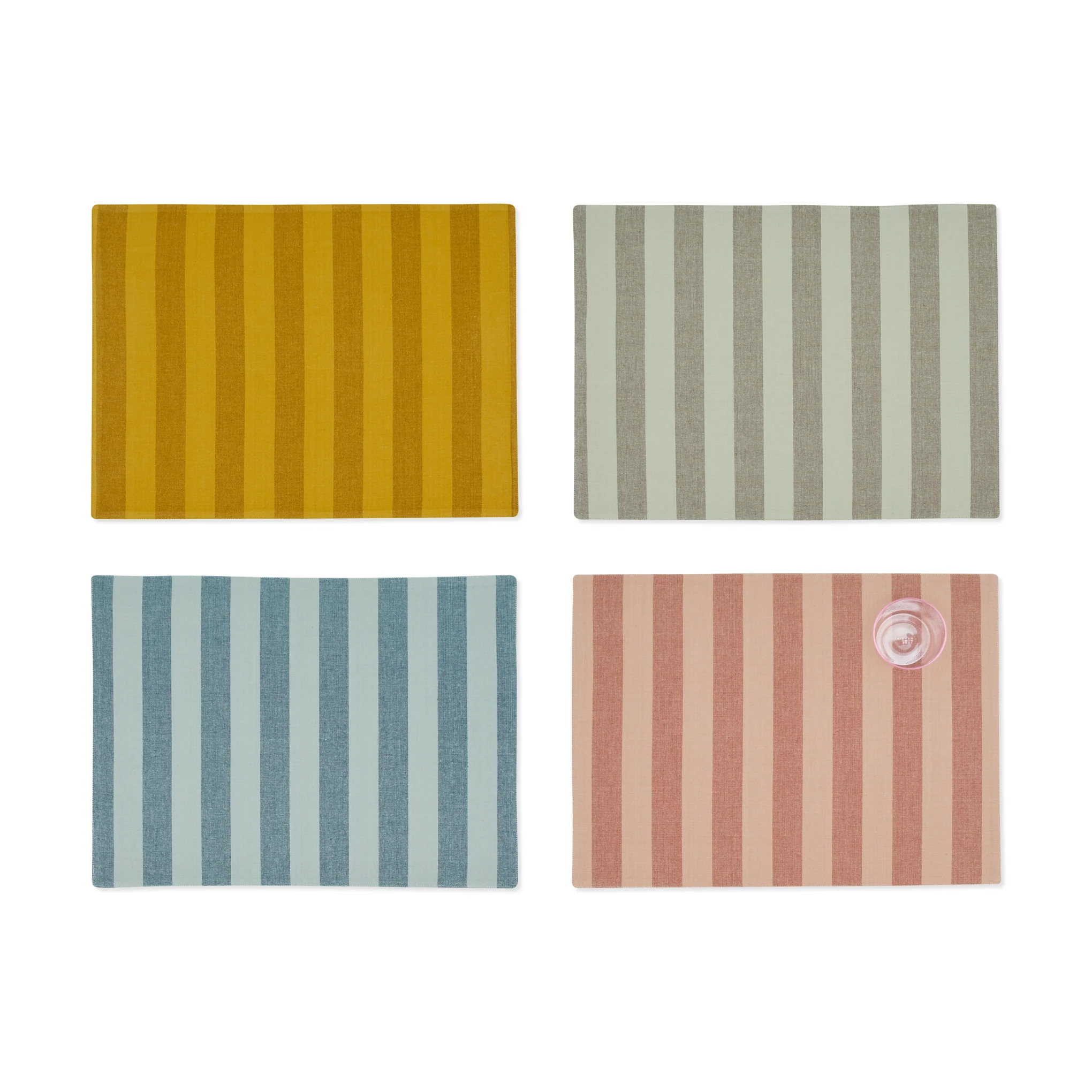 Essential Striped Table Linens - Set of 4 - Placemats S/4