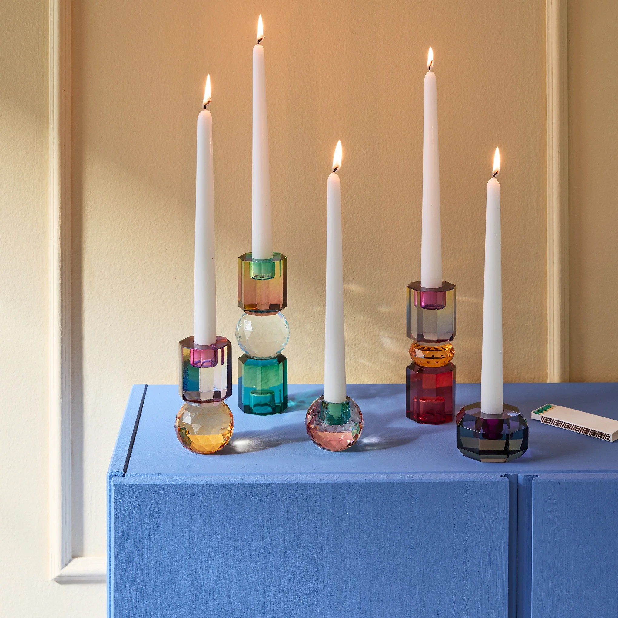 Faceted Crystal Candle Holder - Multi - Image 10
